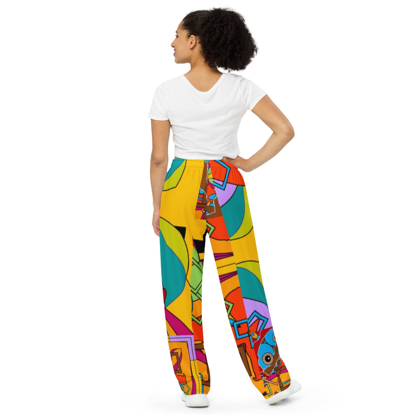 All-over print unisex wide-leg pants