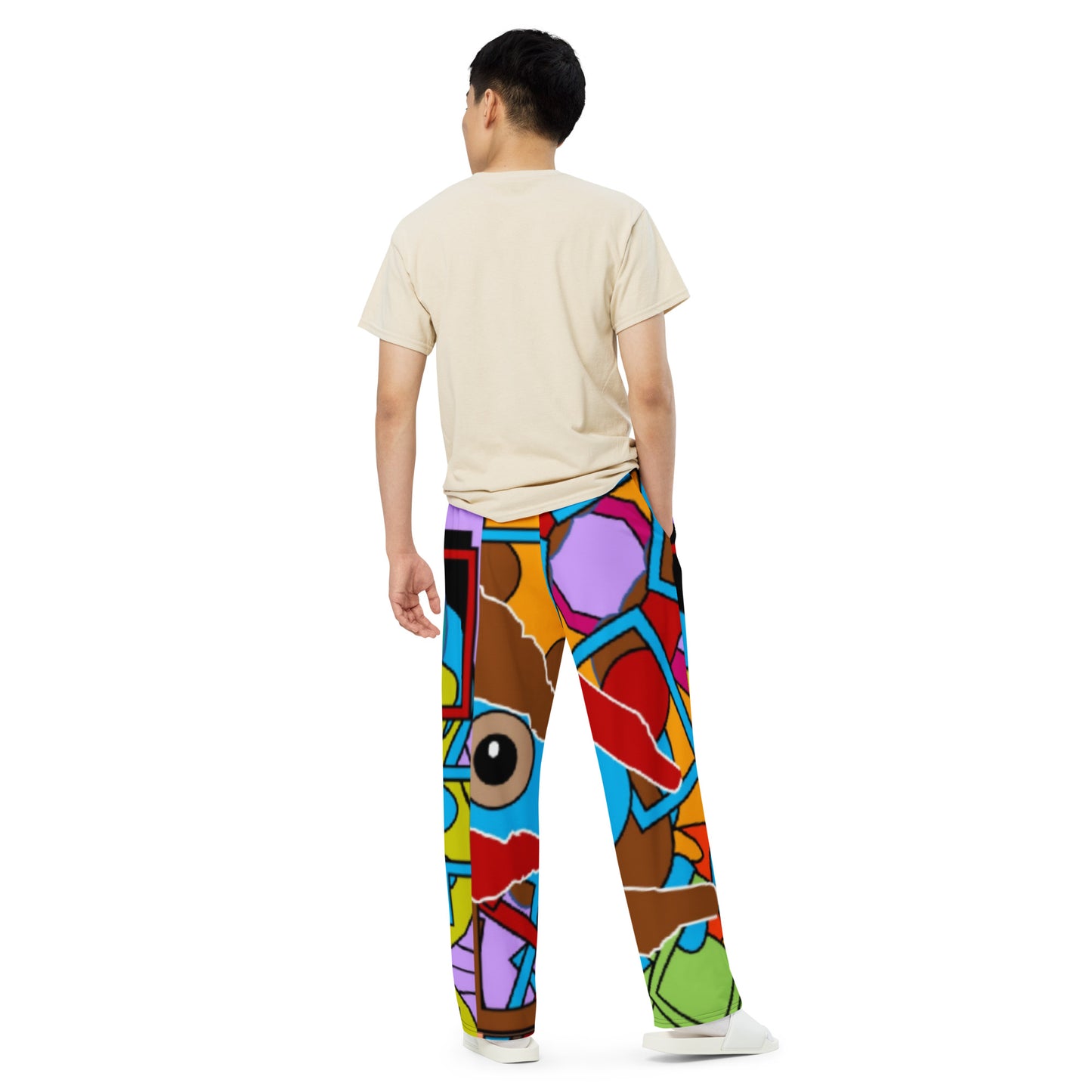 All-over print unisex wide-leg pants