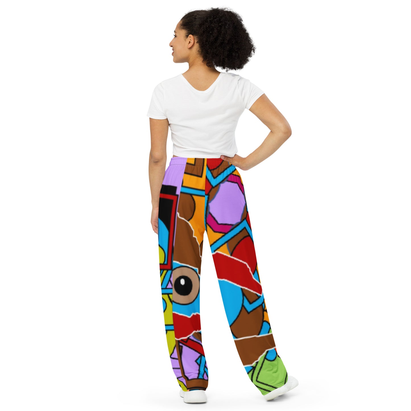 All-over print unisex wide-leg pants