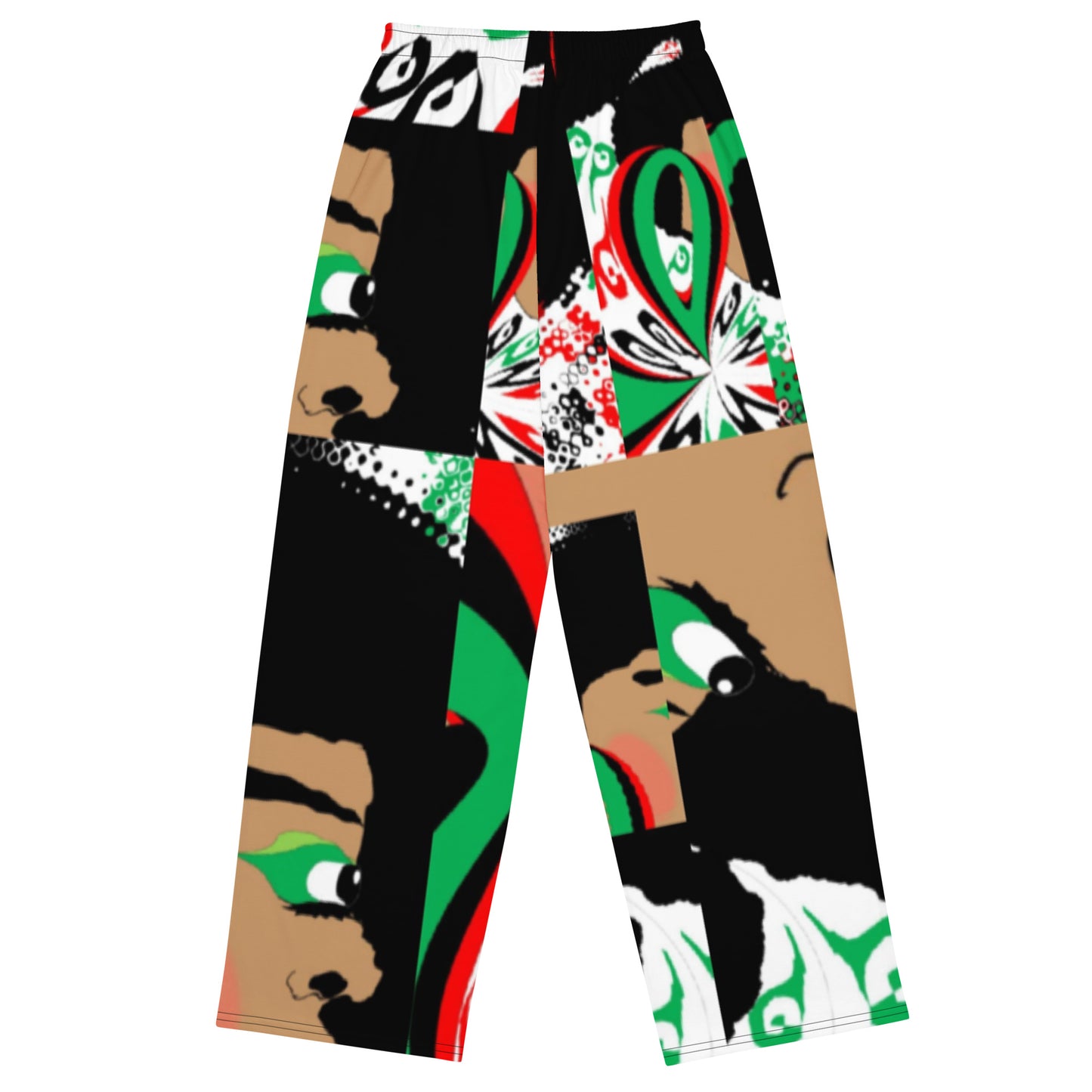 All-over print unisex wide-leg pants