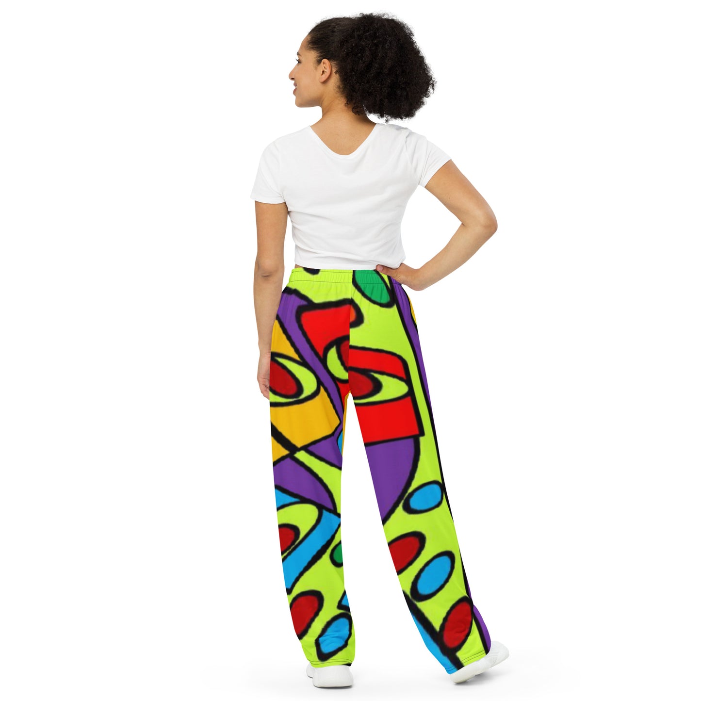 All-over print unisex wide-leg pants