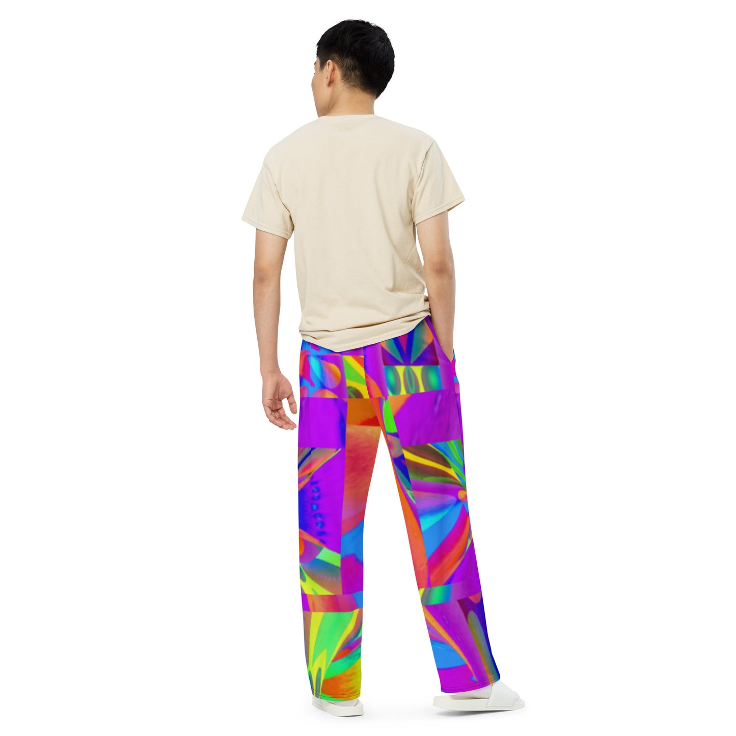 All-over print unisex wide-leg pants