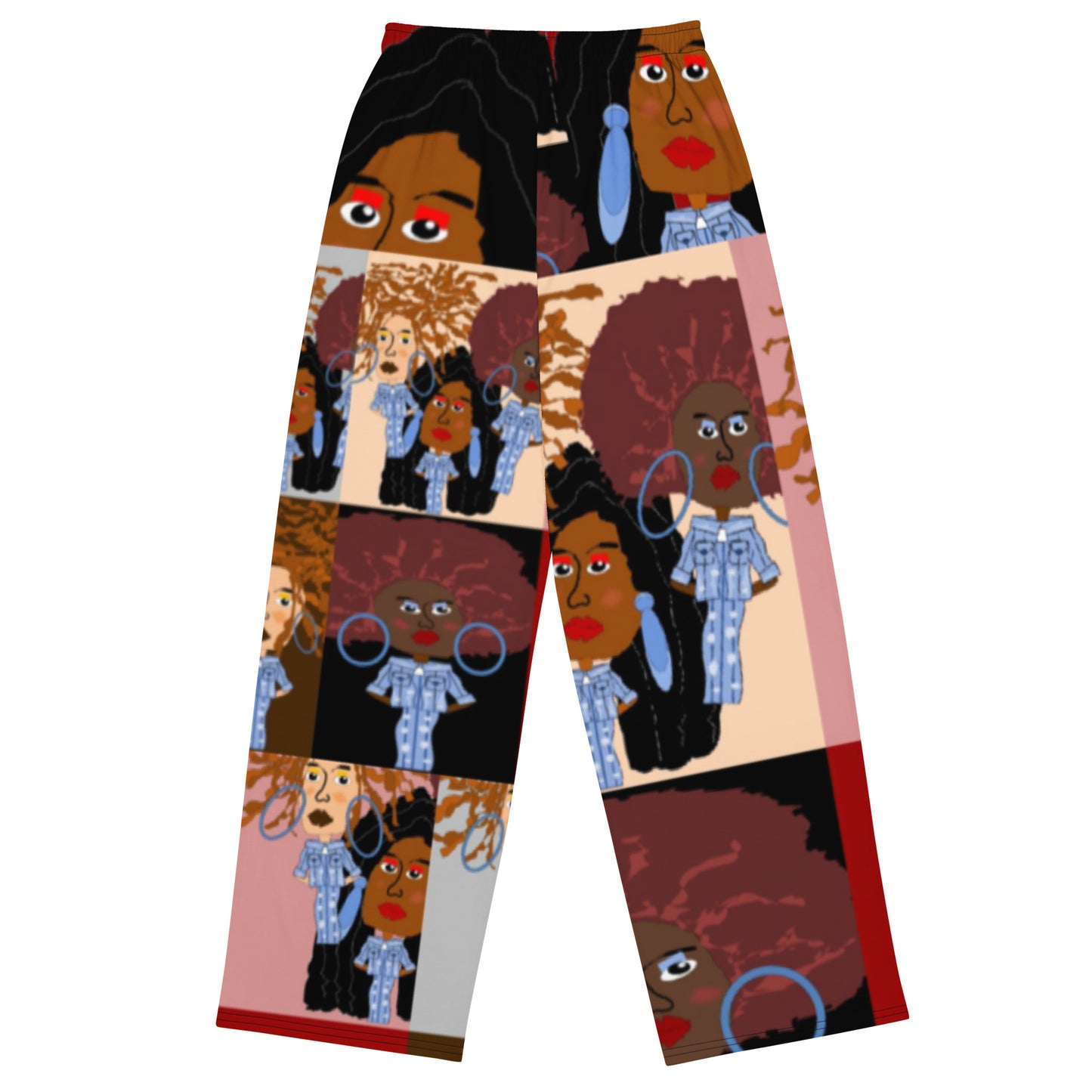 All-over print unisex wide-leg pants