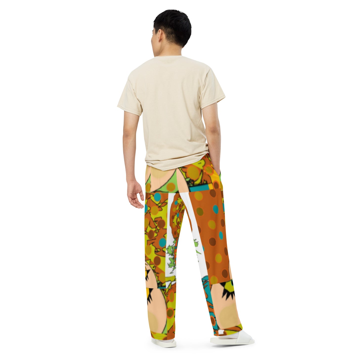 All-over print unisex wide-leg pants