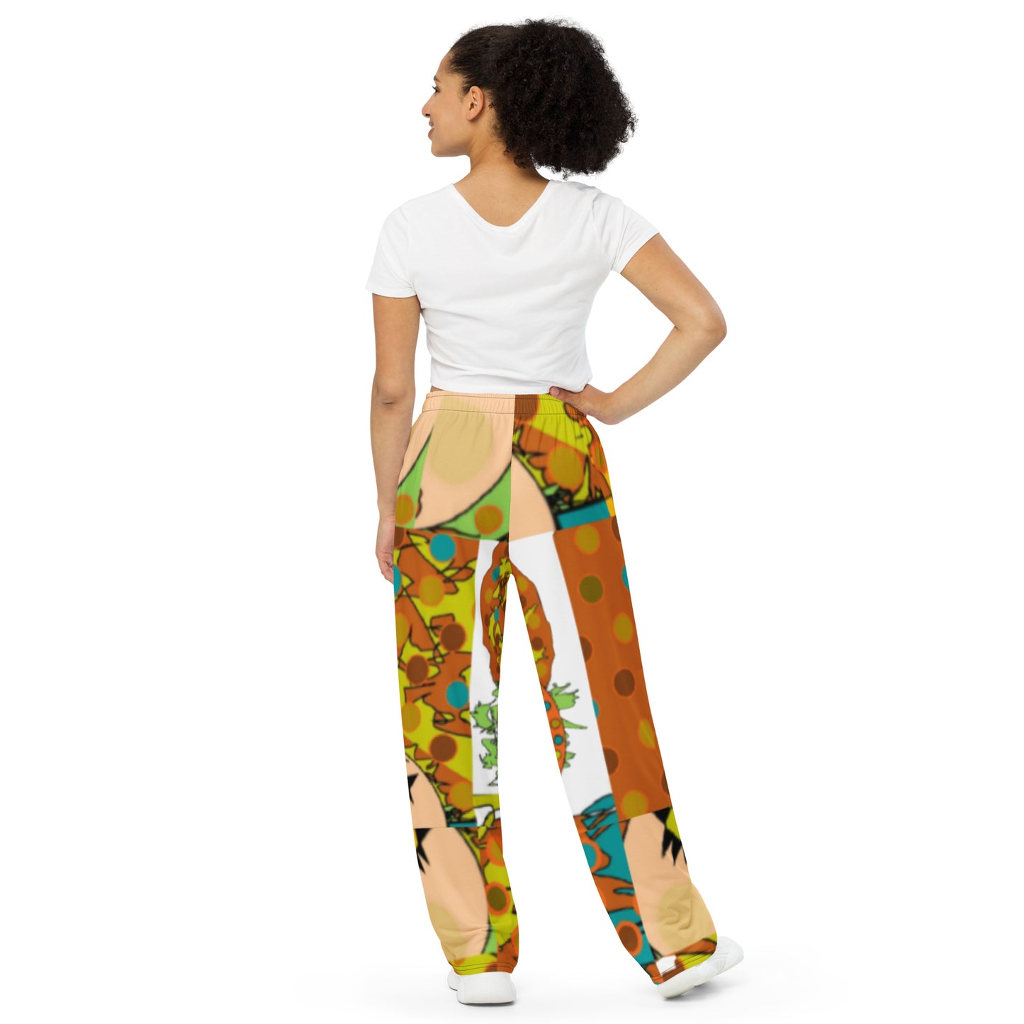 All-over print unisex wide-leg pants