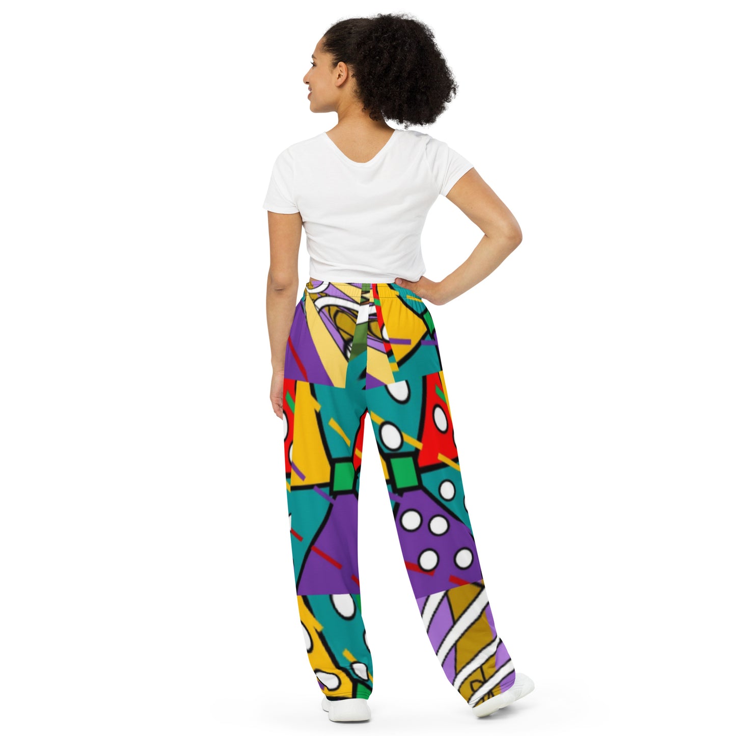 All-over print unisex wide-leg pants