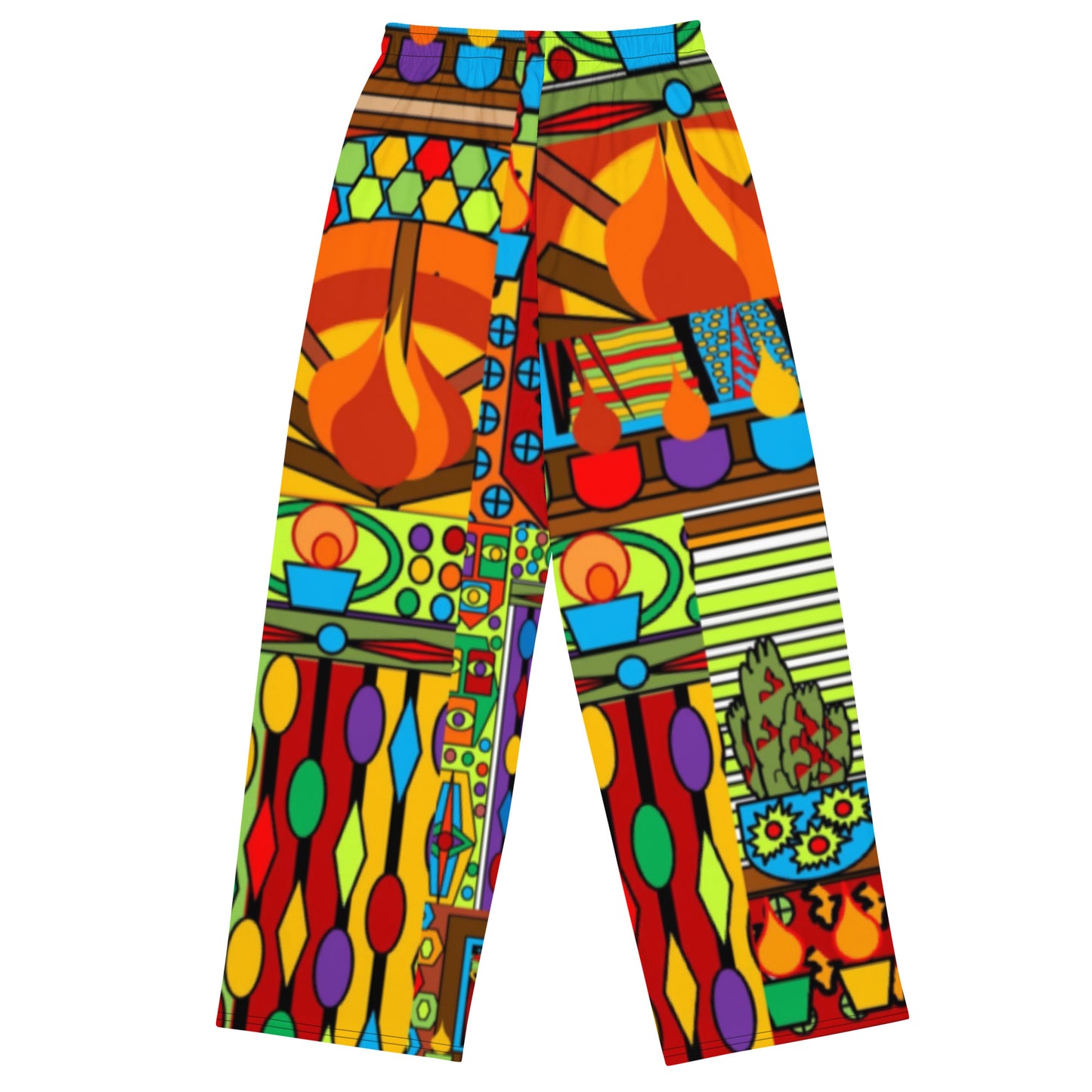 All-over print unisex wide-leg pants