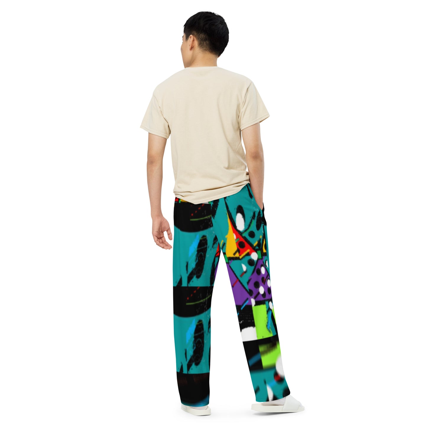 All-over print unisex wide-leg pants