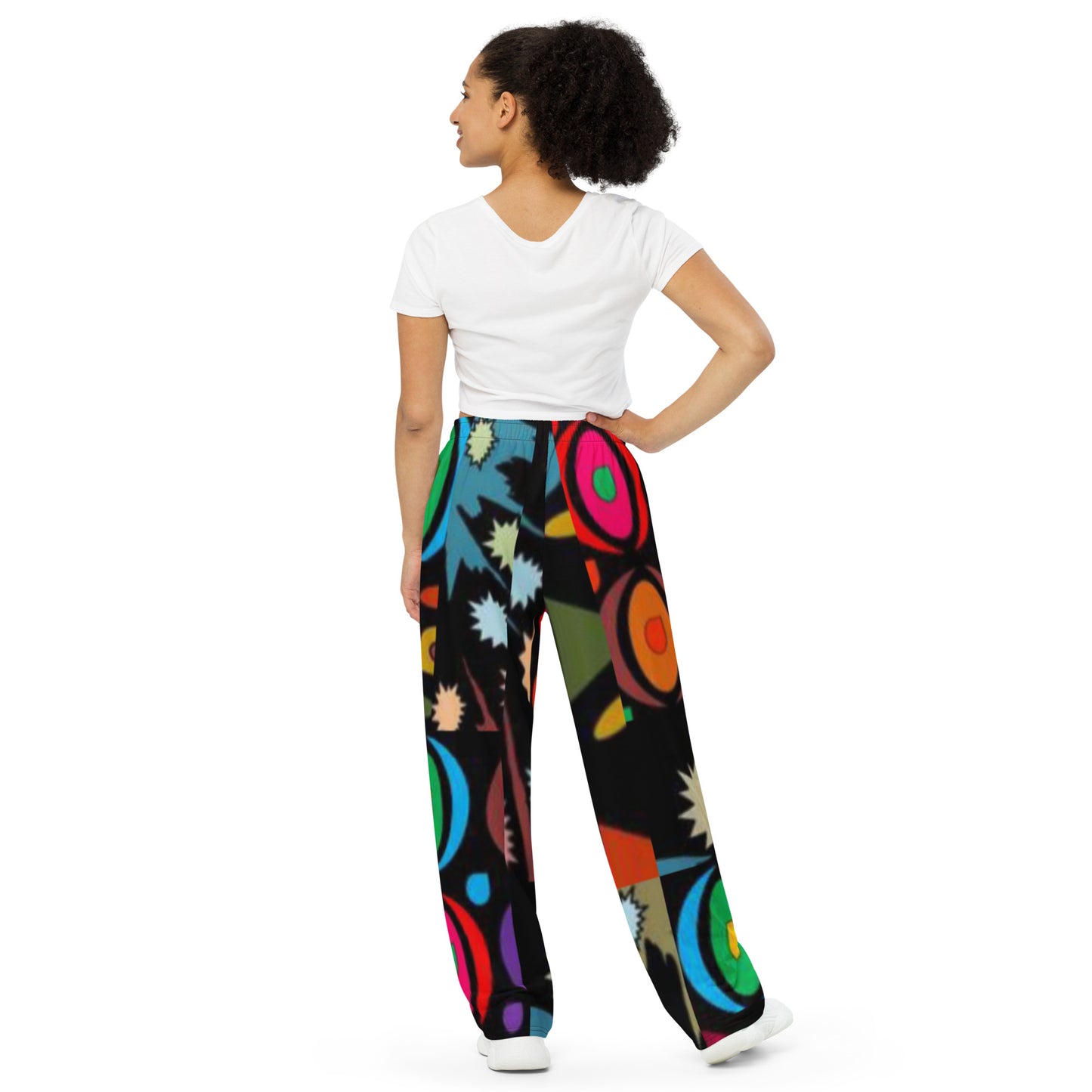 All-over print unisex wide-leg pants