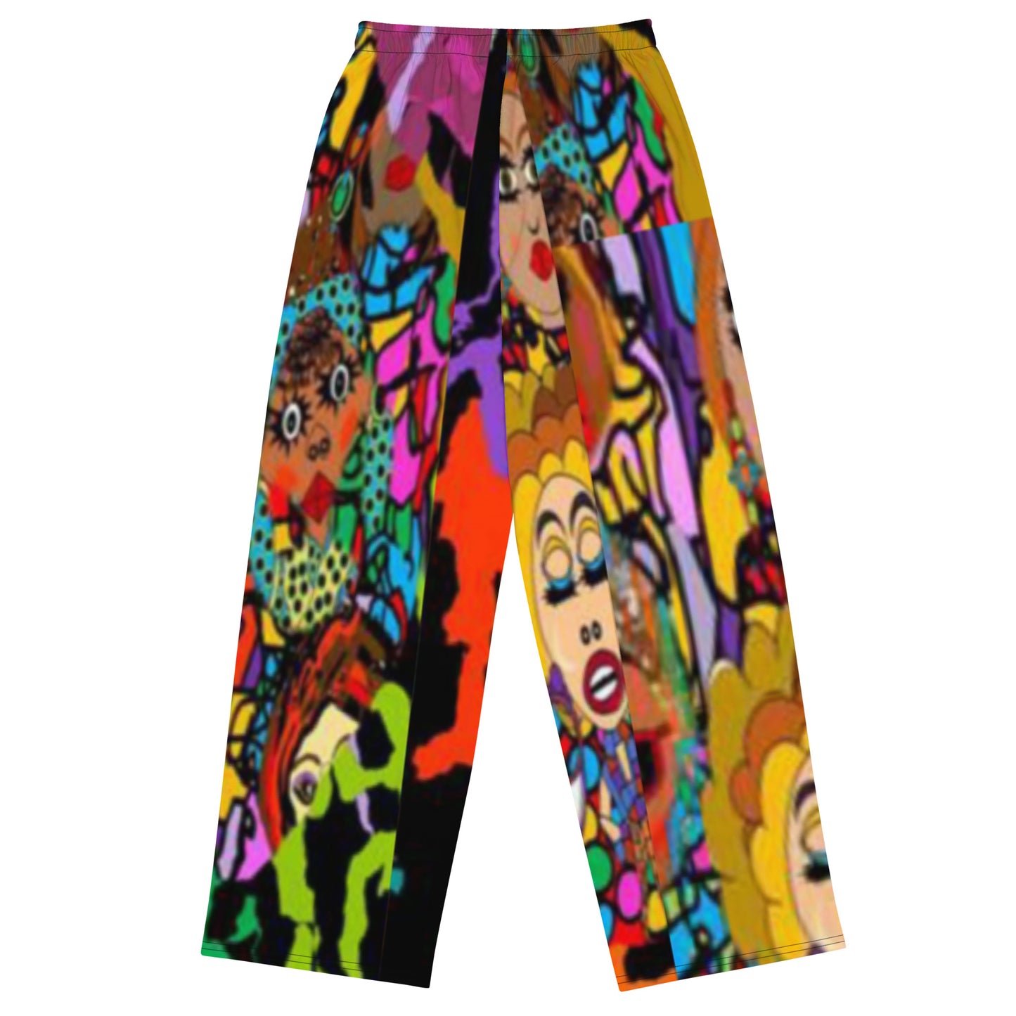 All-over print unisex wide-leg pants