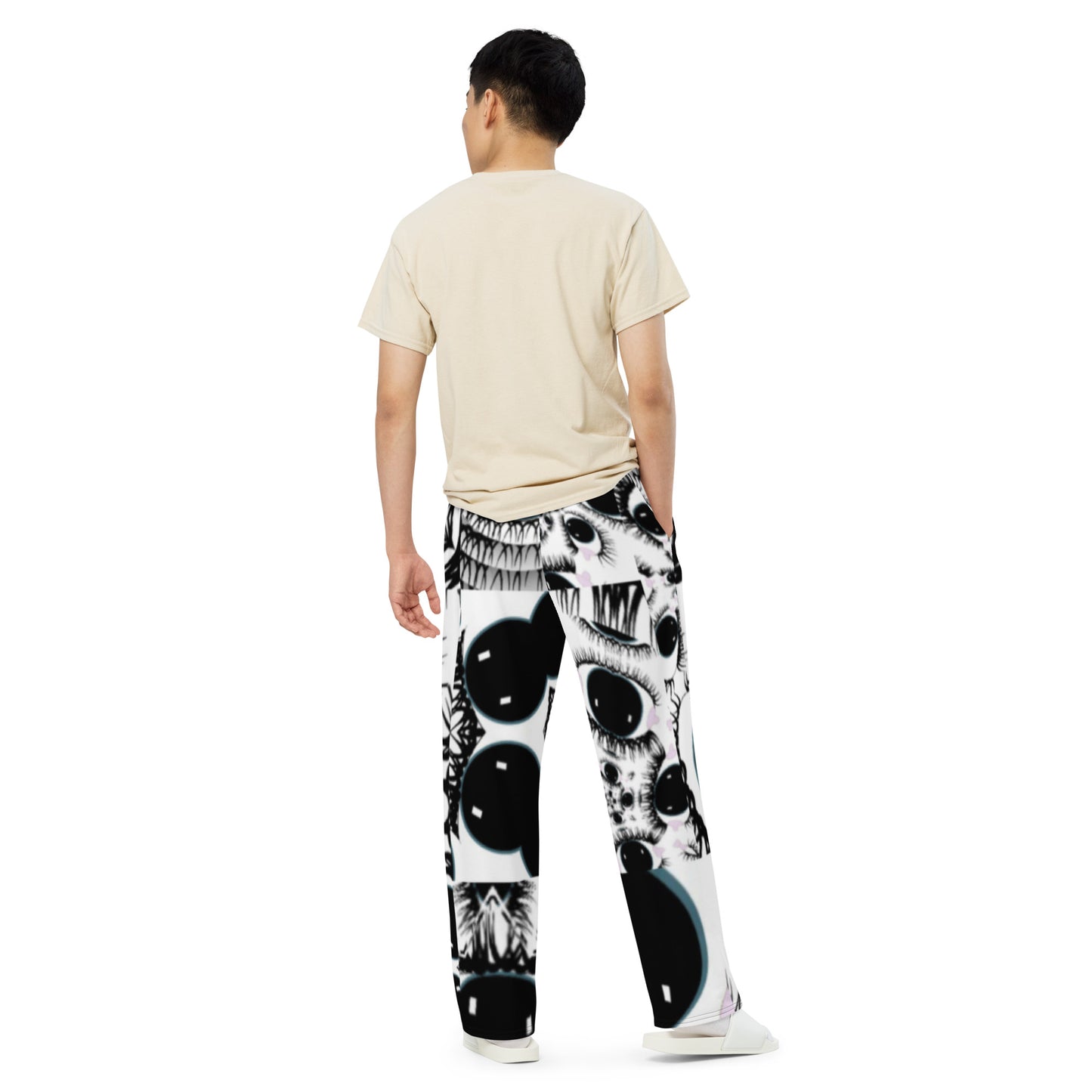 All-over print unisex wide-leg pants