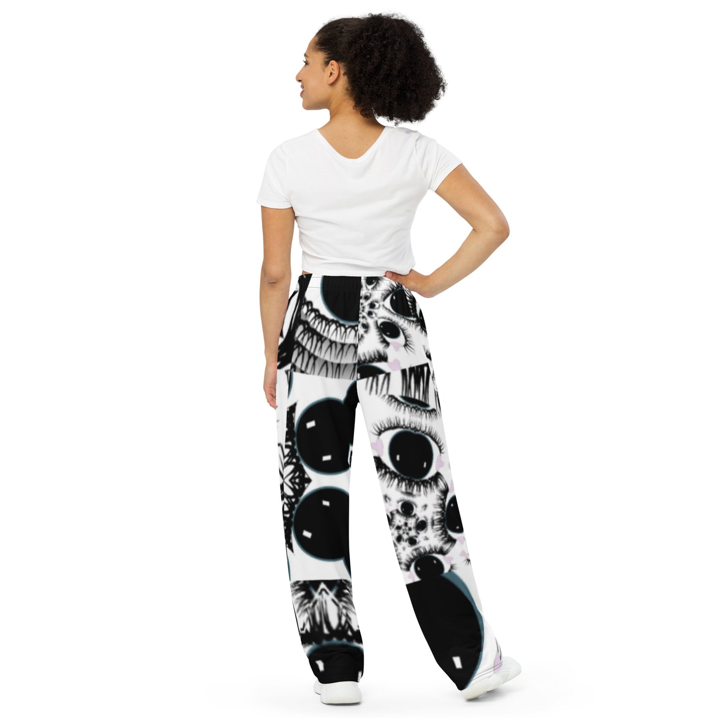 All-over print unisex wide-leg pants