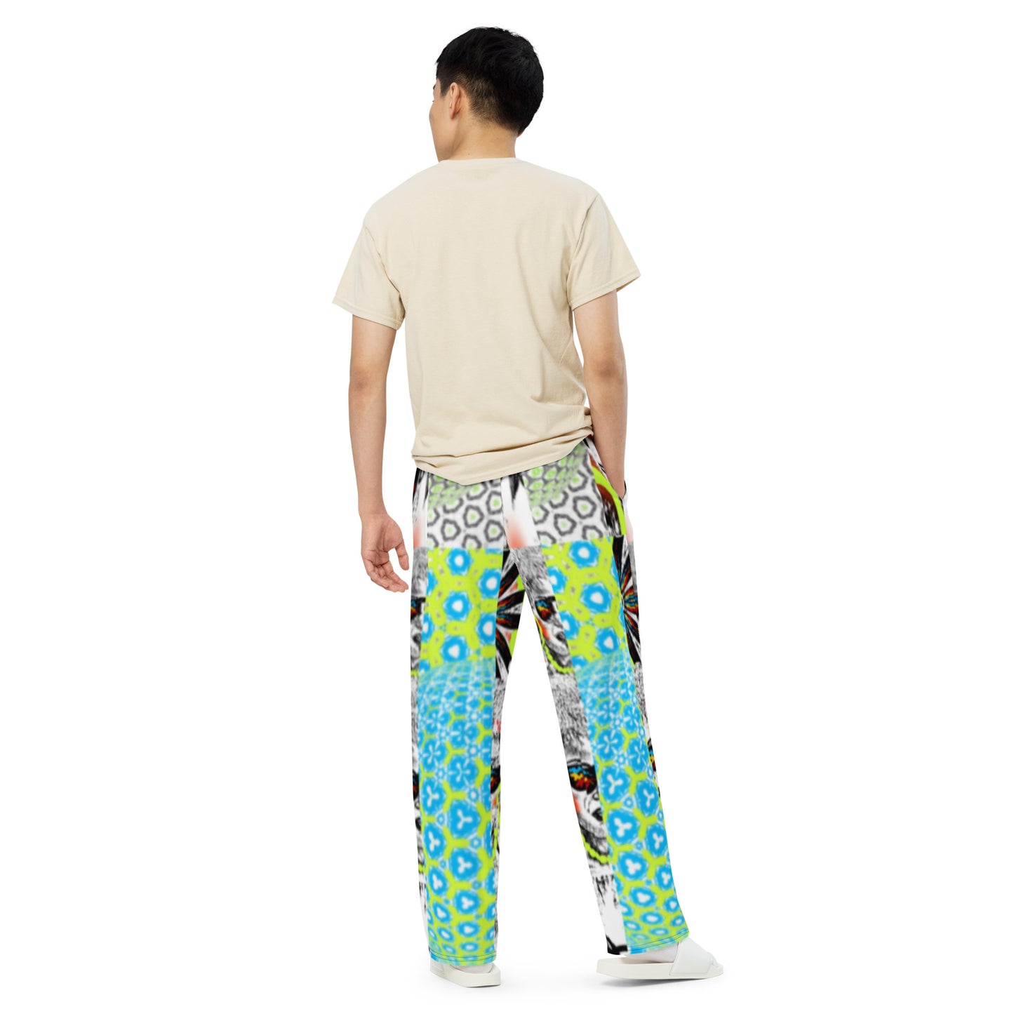 All-over print unisex wide-leg pants