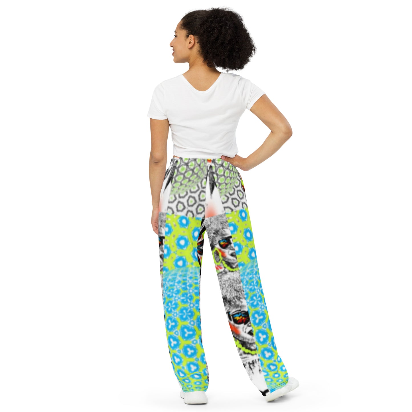 All-over print unisex wide-leg pants