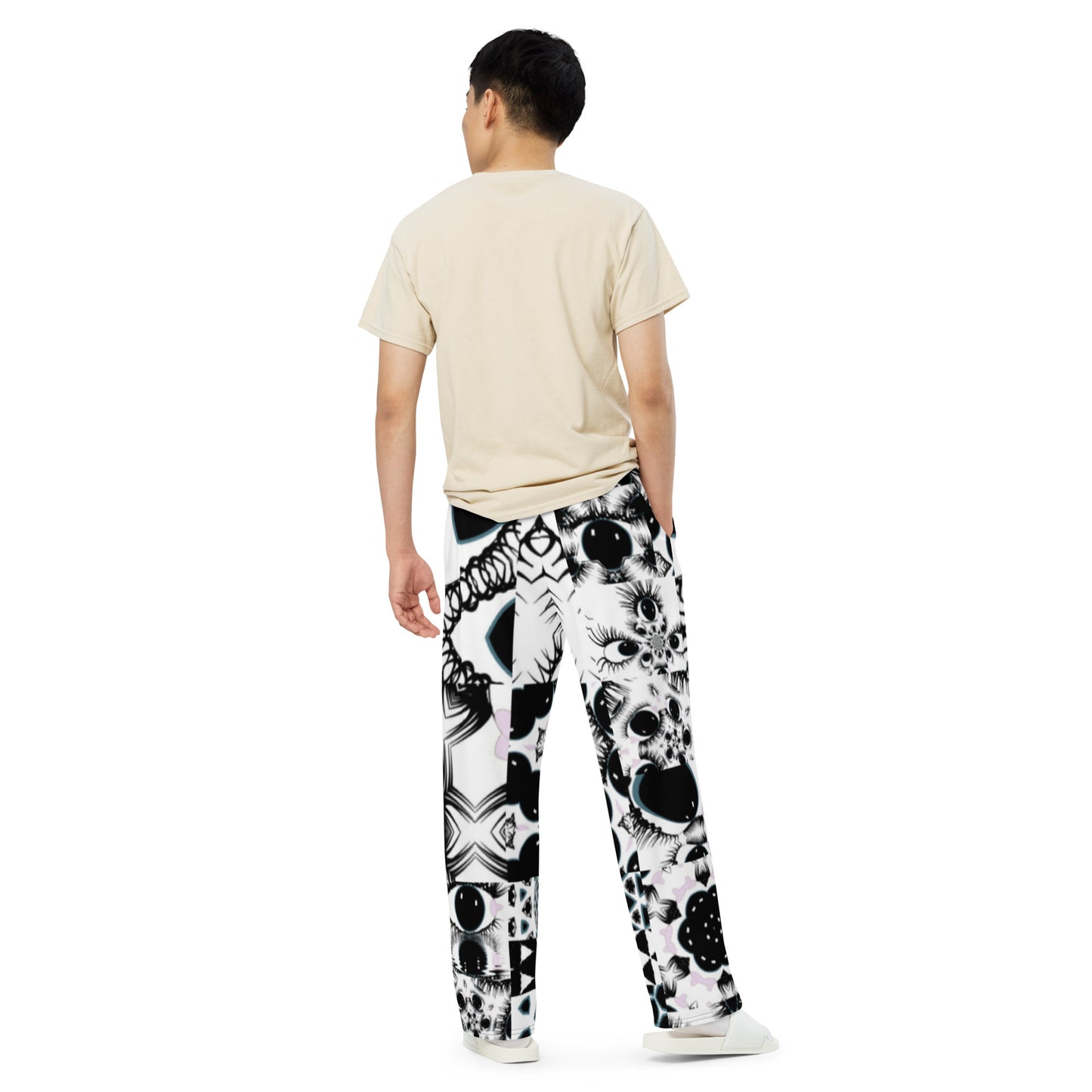 All-over print unisex wide-leg pants