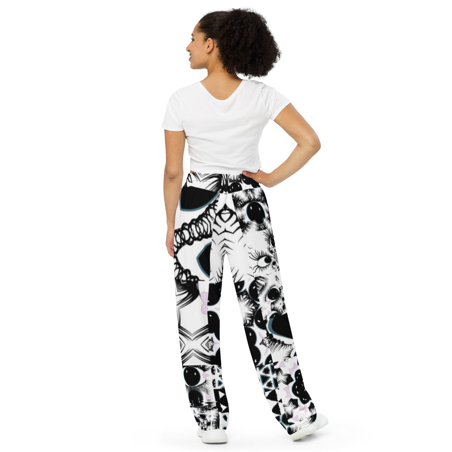 All-over print unisex wide-leg pants