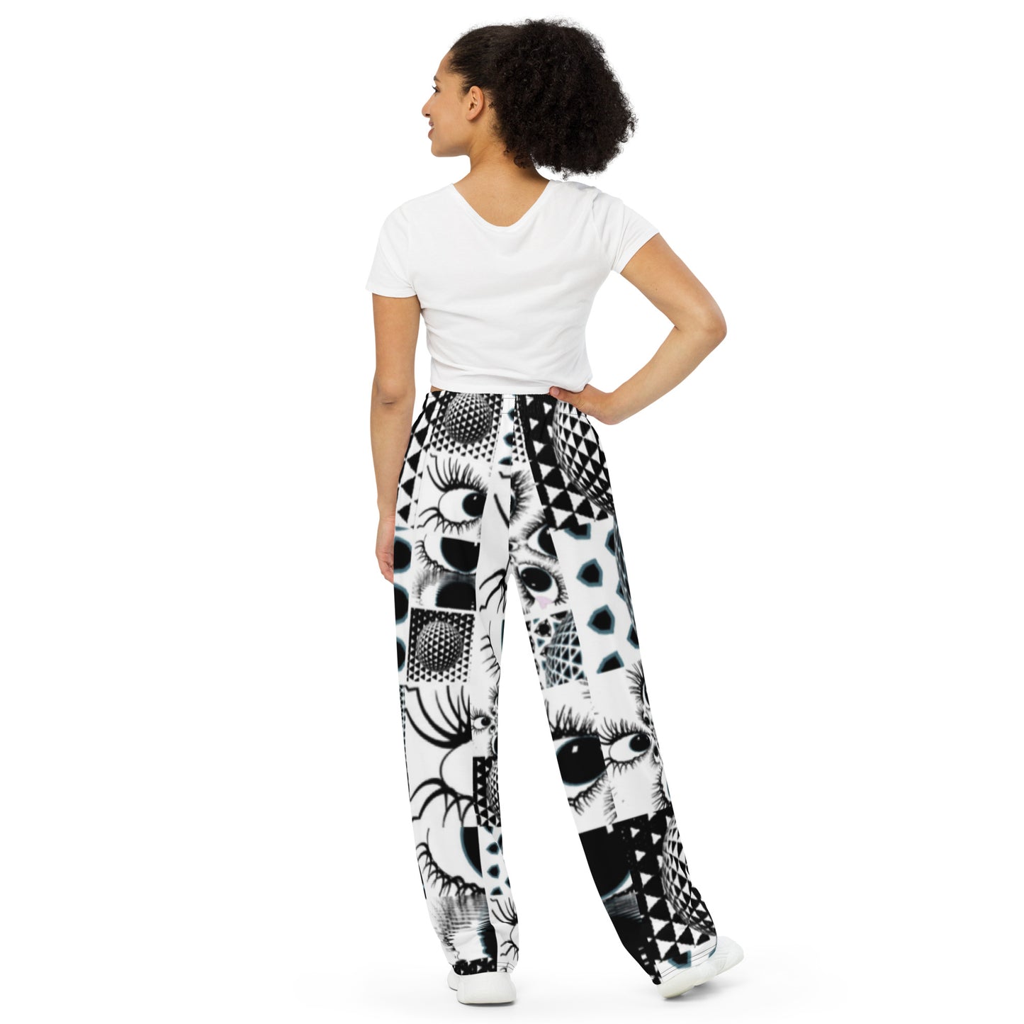 All-over print unisex wide-leg pants