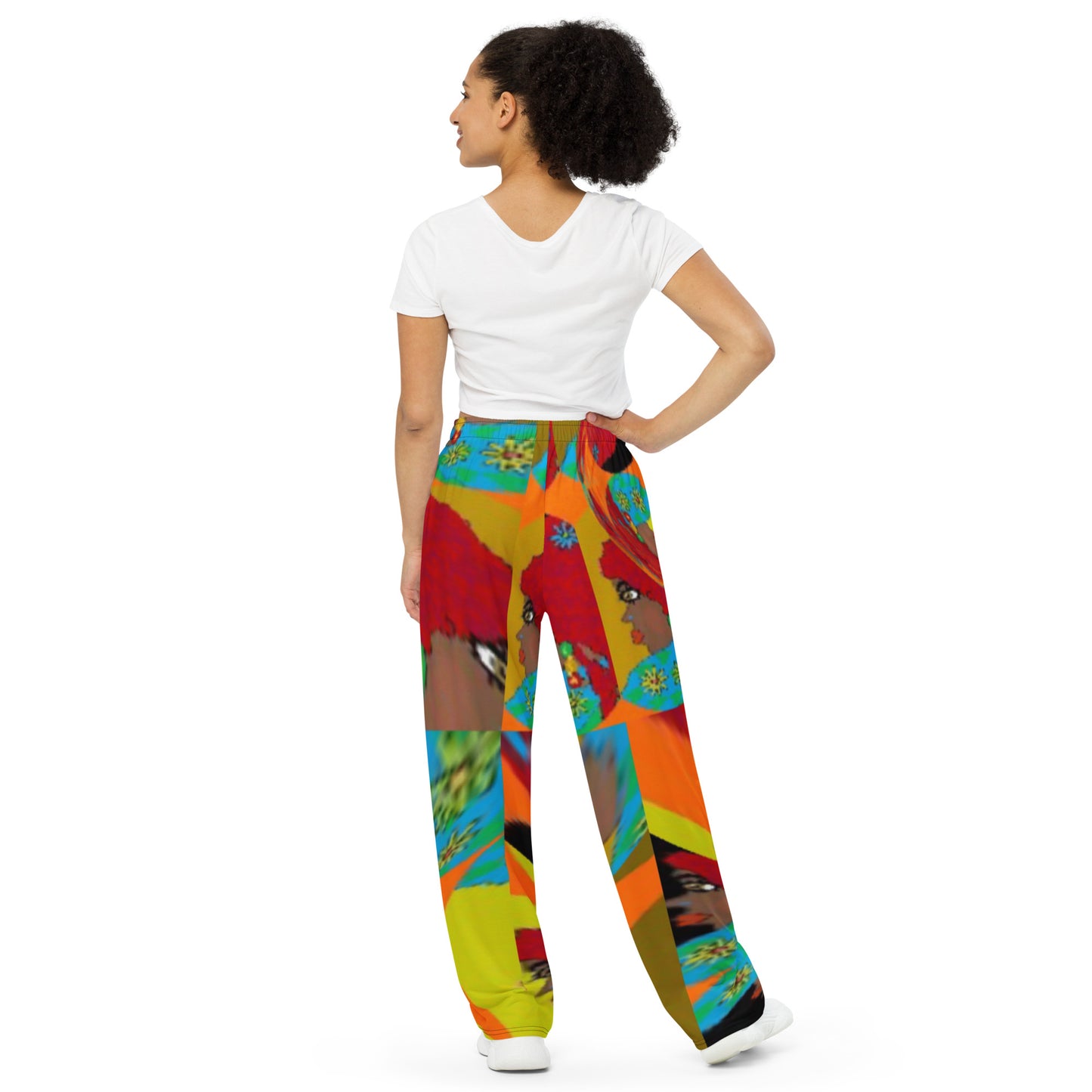 All-over print unisex wide-leg pants