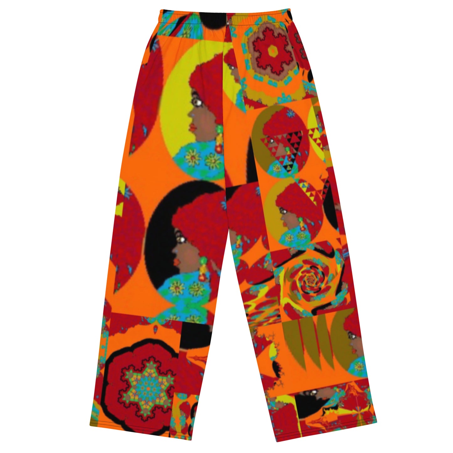 All-over print unisex wide-leg pants