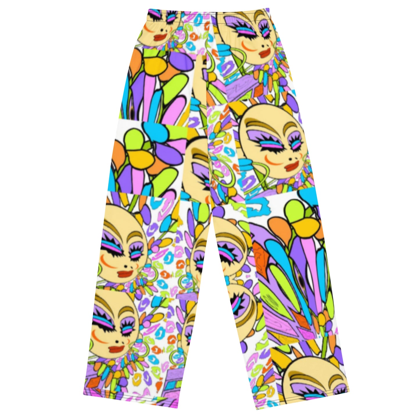 All-over print unisex wide-leg pants