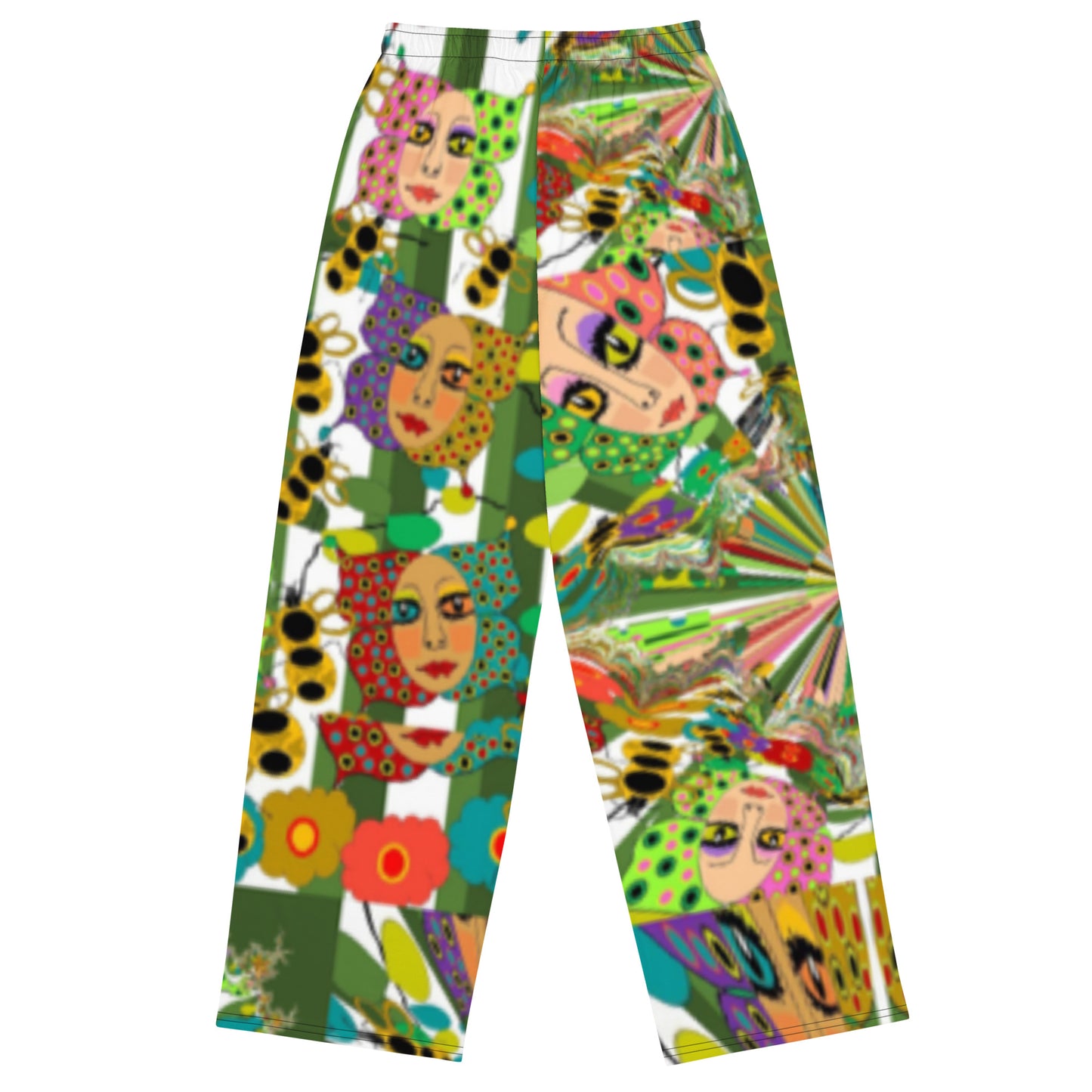 All-over print unisex wide-leg pants