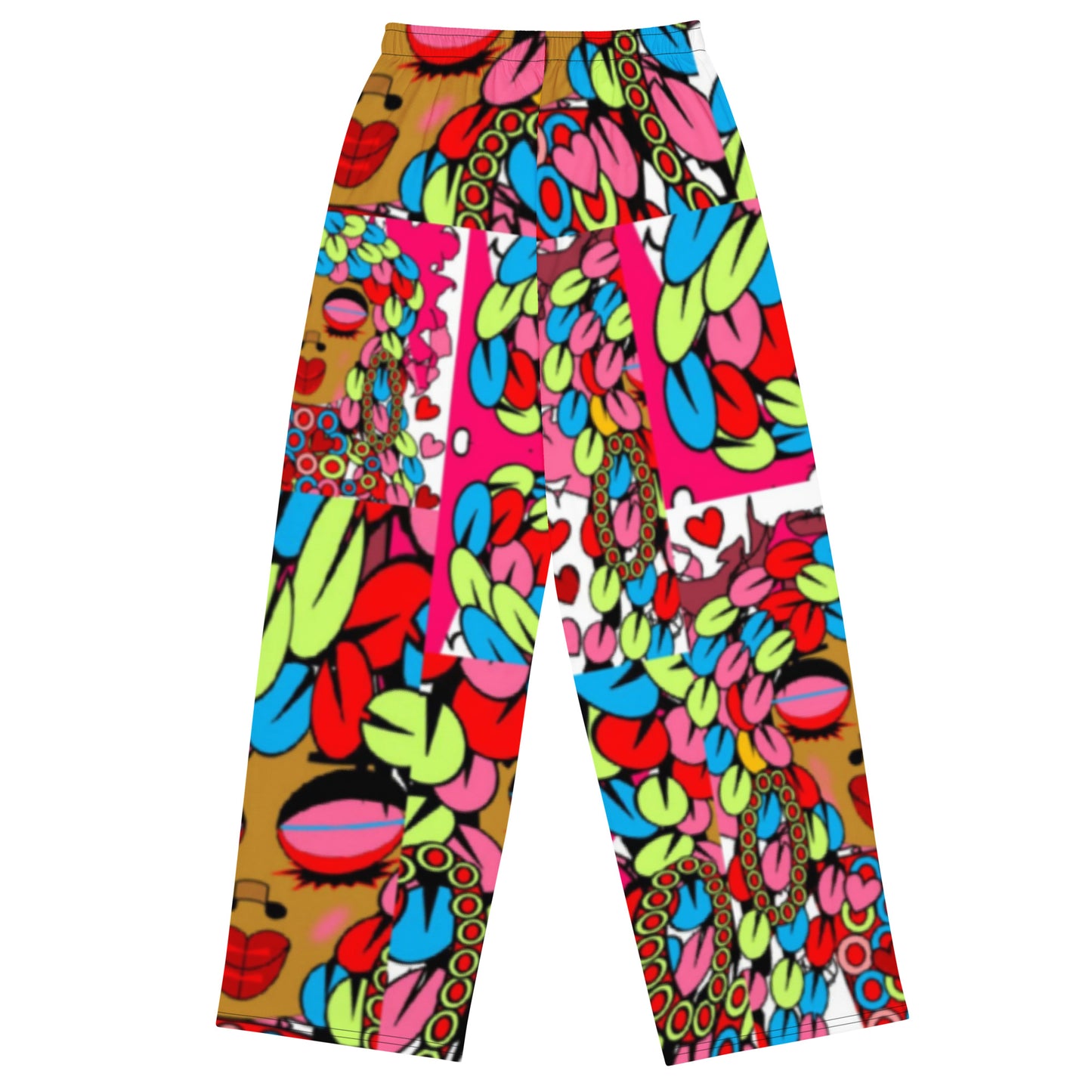 All-over print unisex wide-leg pants