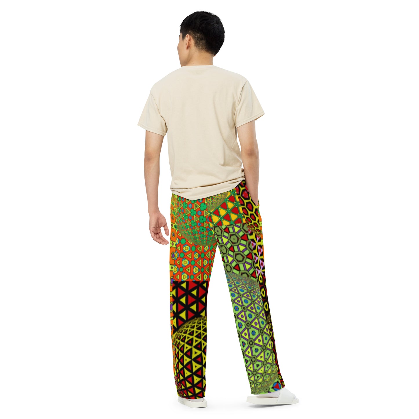 All-over print unisex wide-leg pants