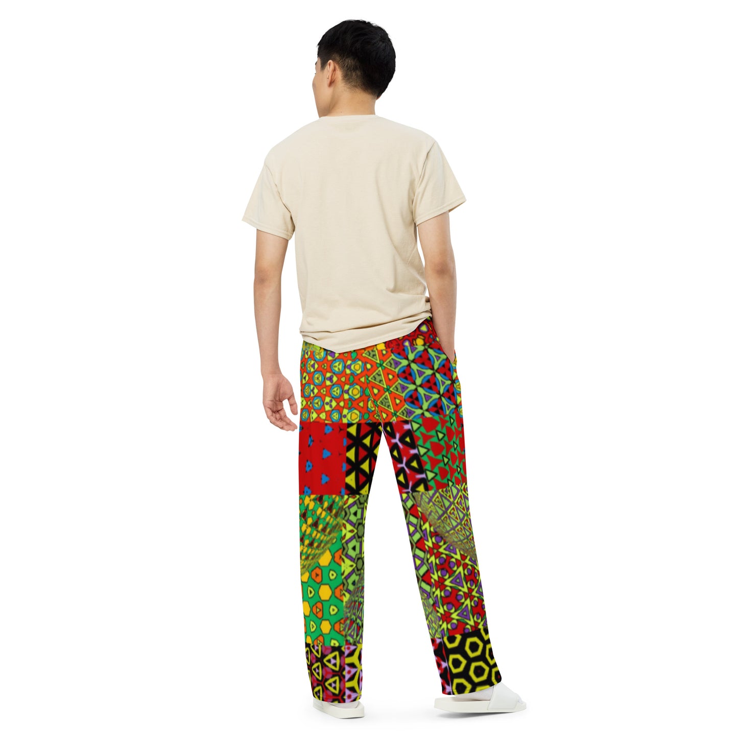 All-over print unisex wide-leg pants