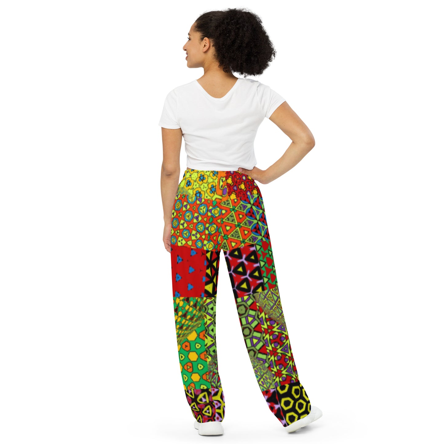 All-over print unisex wide-leg pants