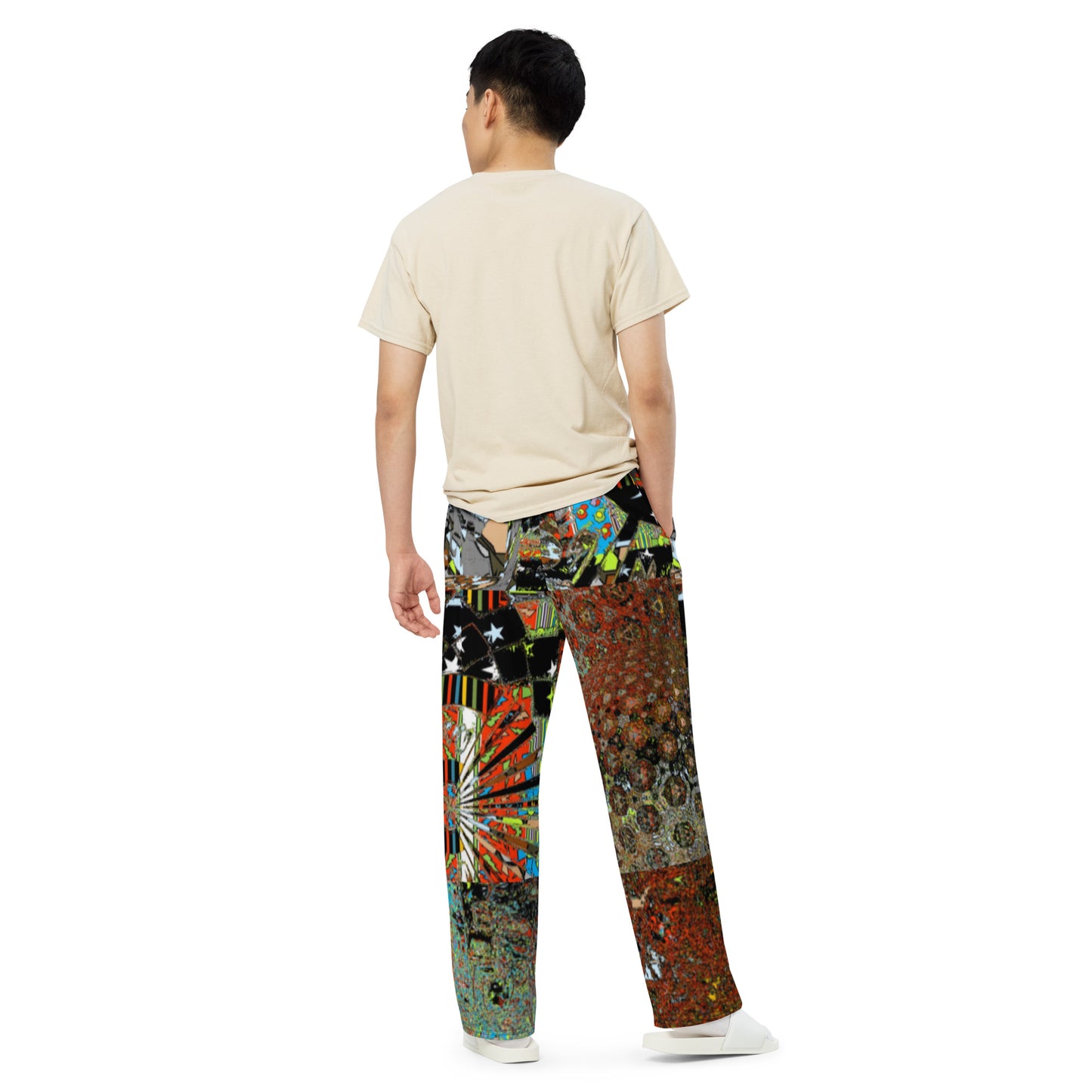 All-over print unisex wide-leg pants