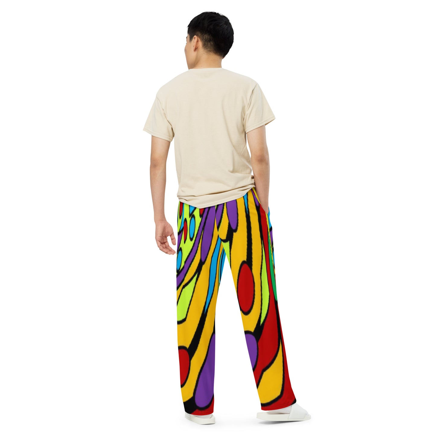 All-over print unisex wide-leg pants