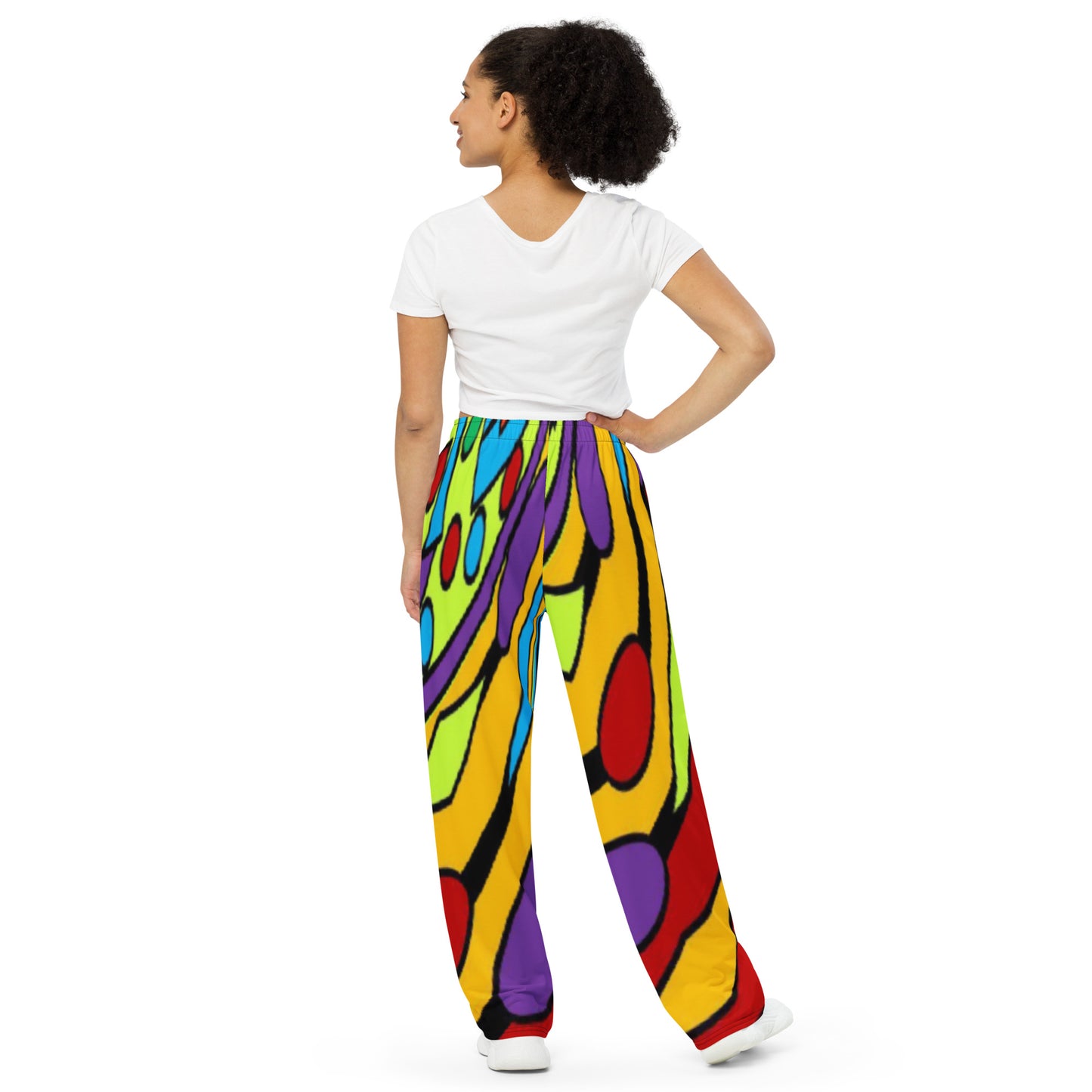 All-over print unisex wide-leg pants