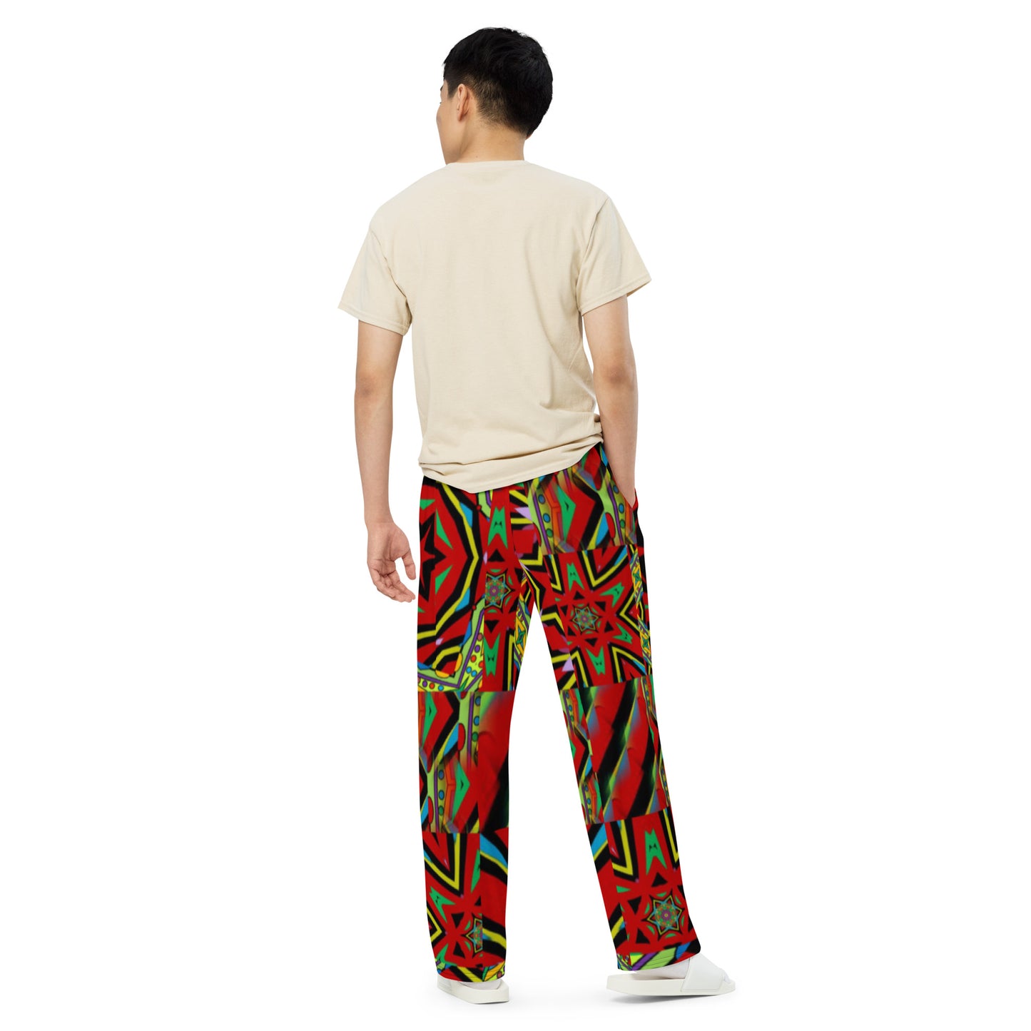 All-over print unisex wide-leg pants