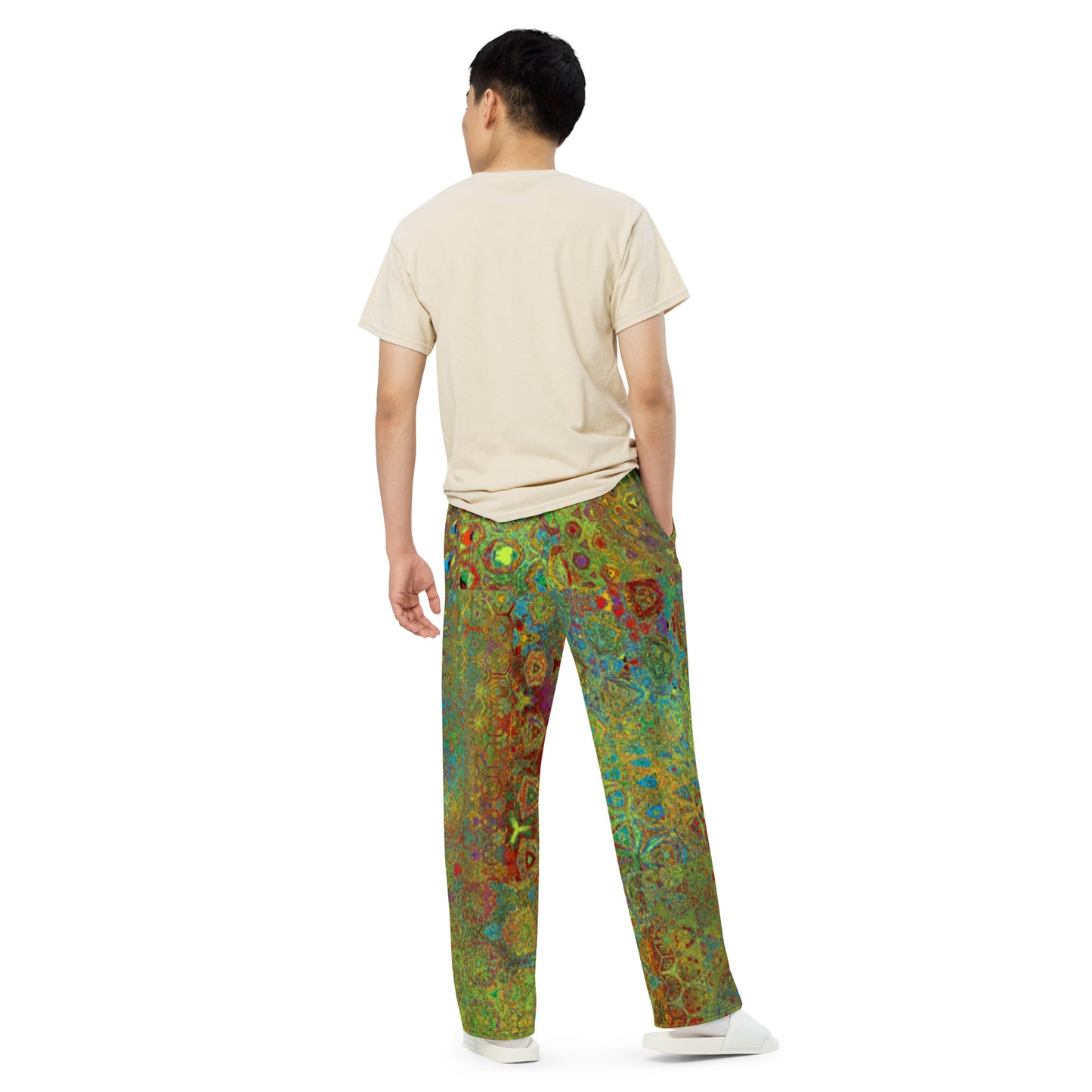 All-over print unisex wide-leg pants