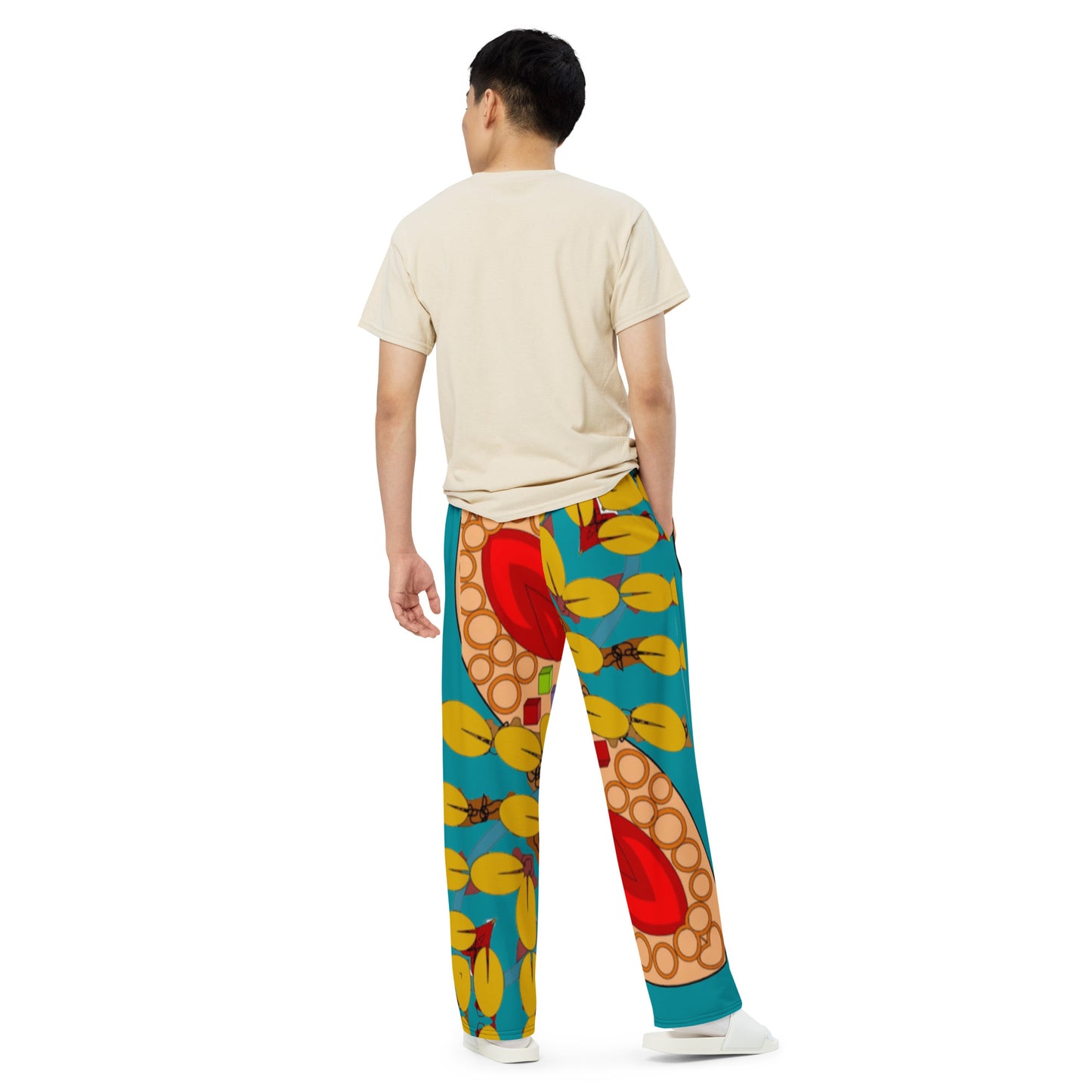 All-over print unisex wide-leg pants