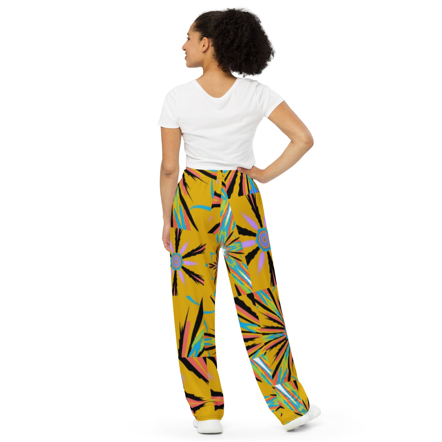 All-over print unisex wide-leg pants