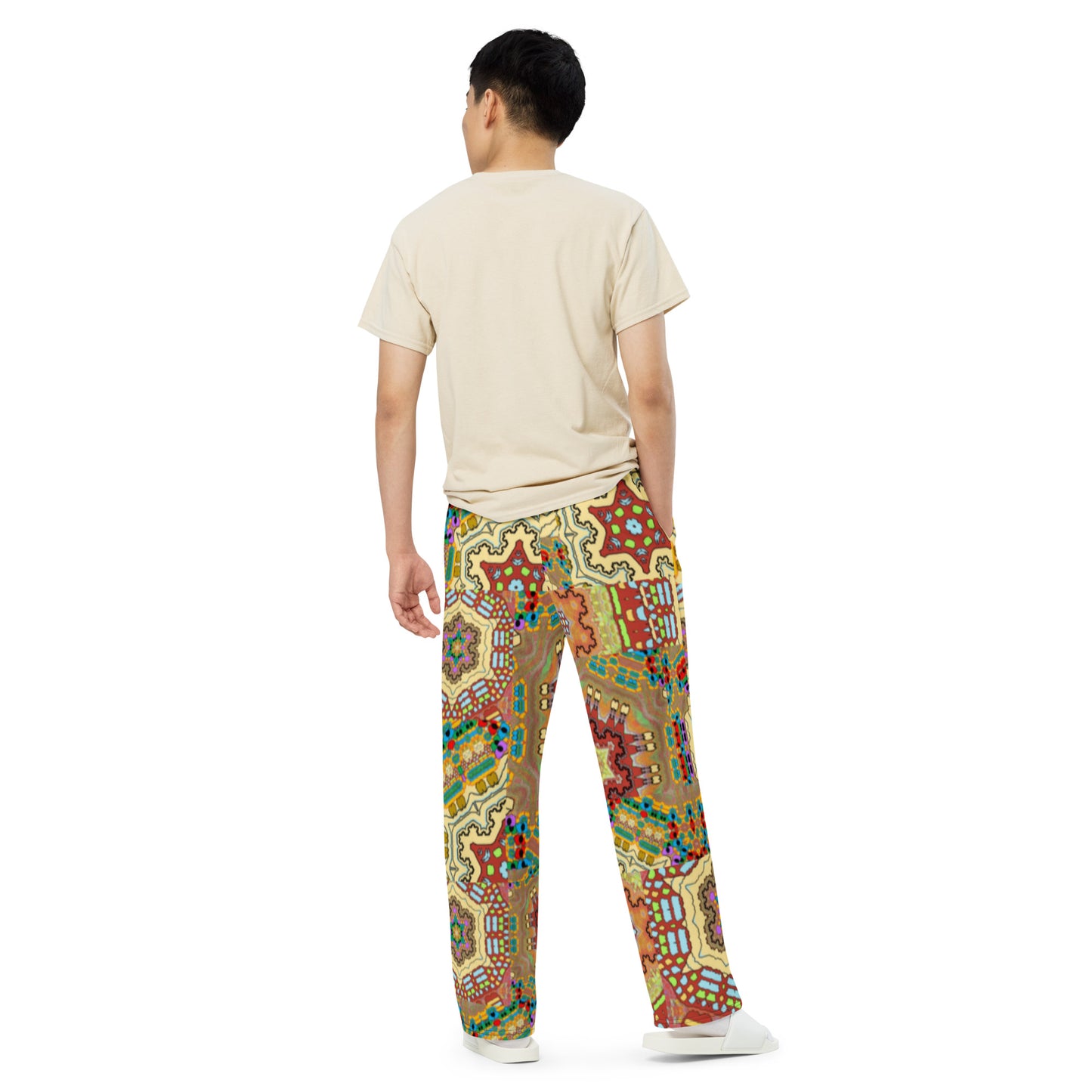 All-over print unisex wide-leg pants