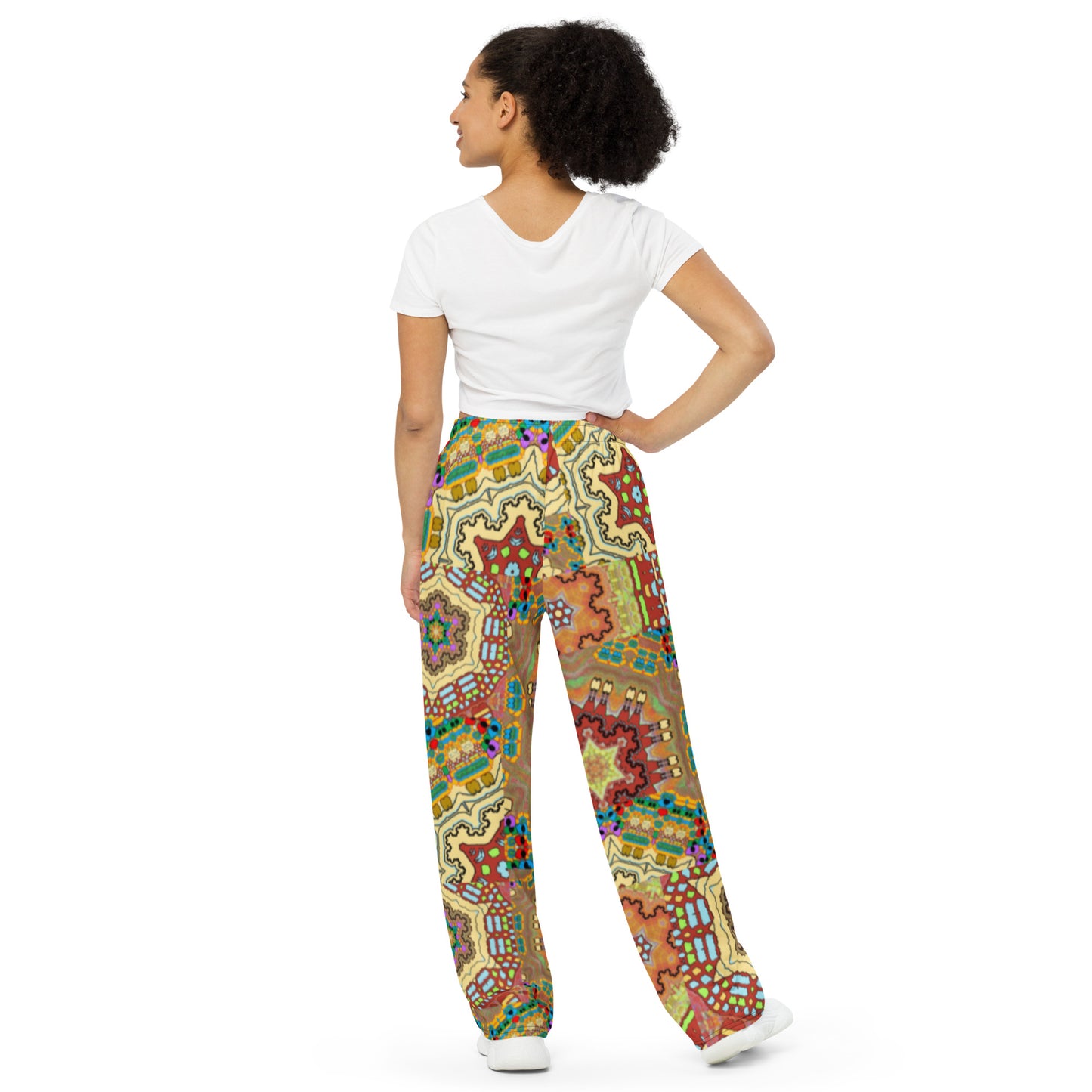 All-over print unisex wide-leg pants