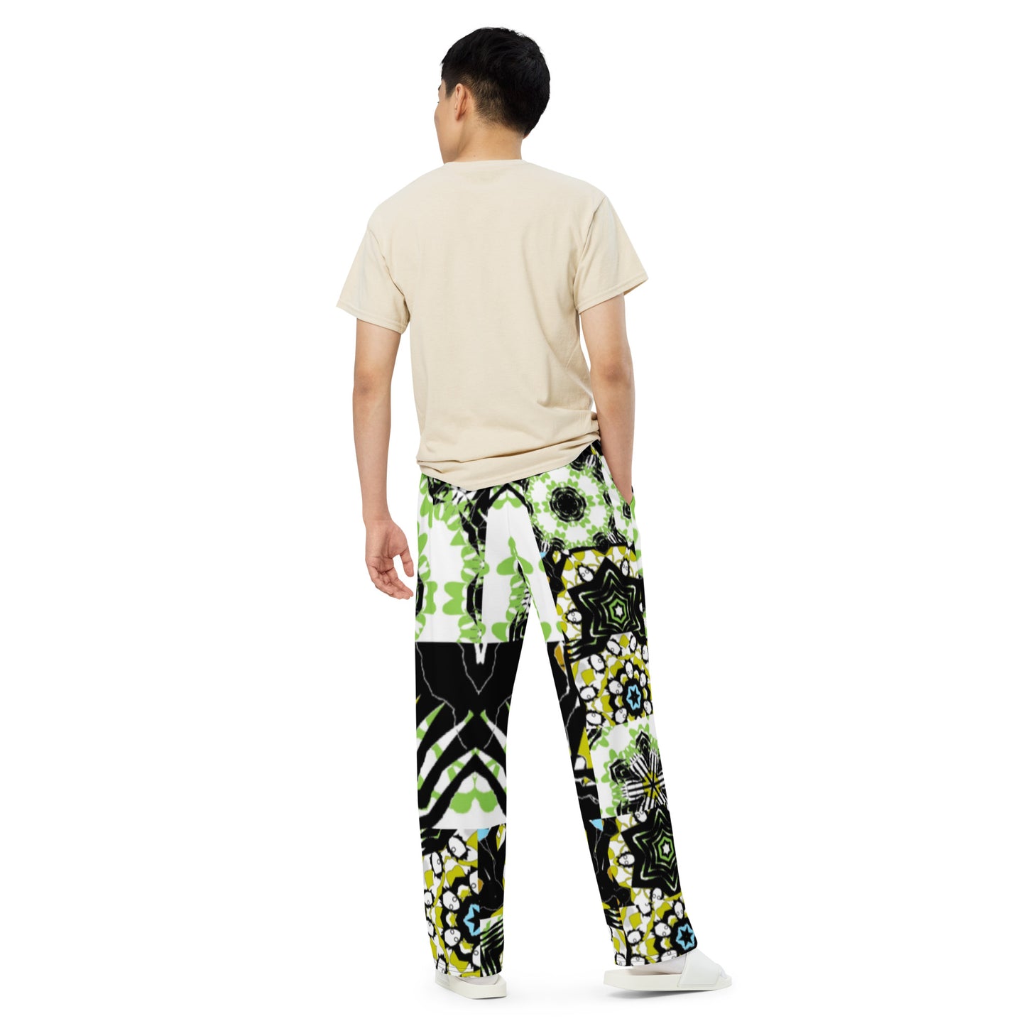 All-over print unisex wide-leg pants