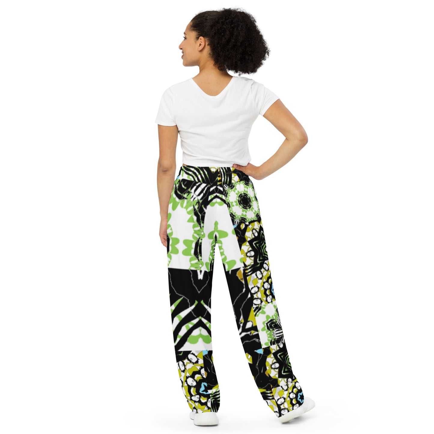 All-over print unisex wide-leg pants