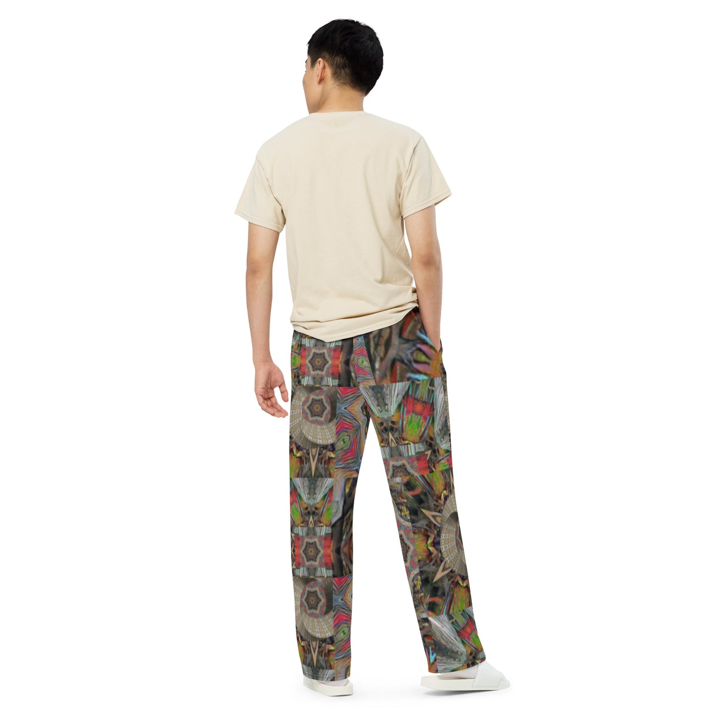 All-over print unisex wide-leg pants