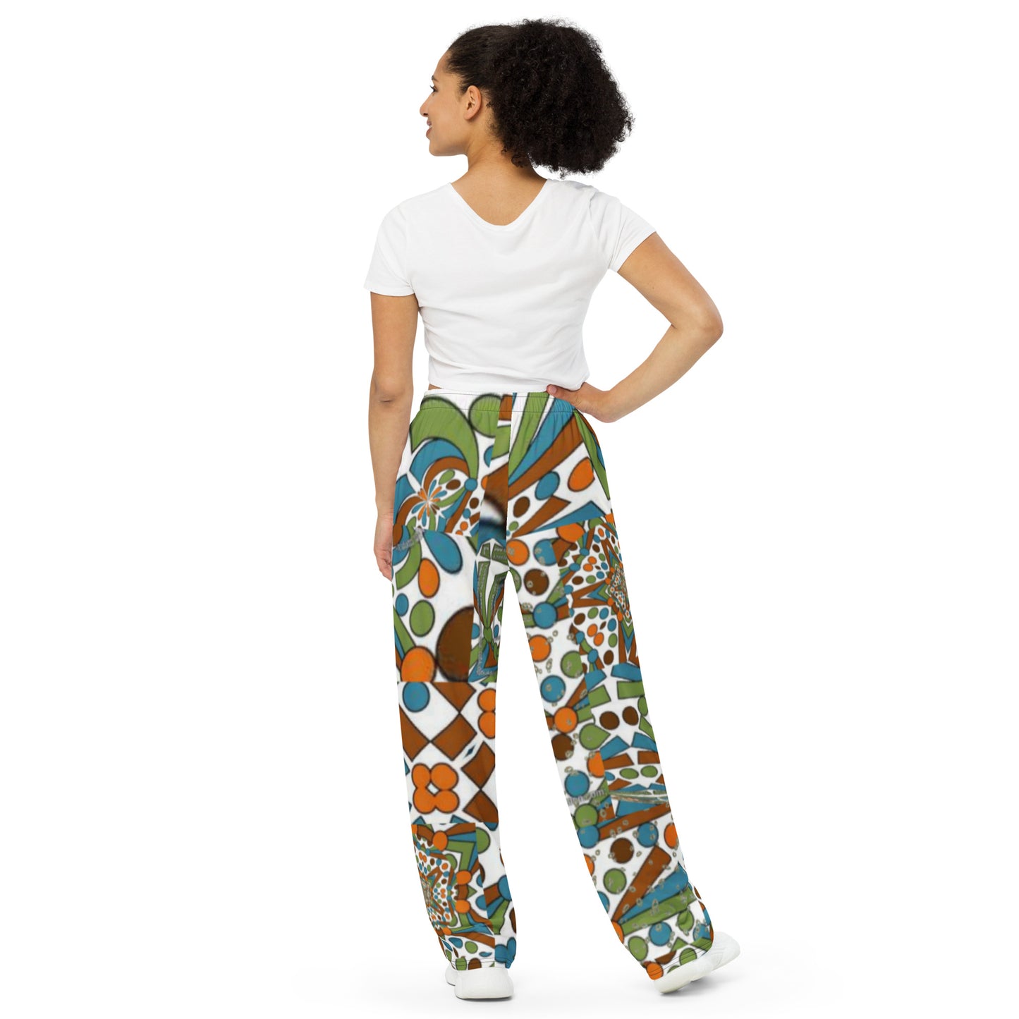 All-over print unisex wide-leg pants