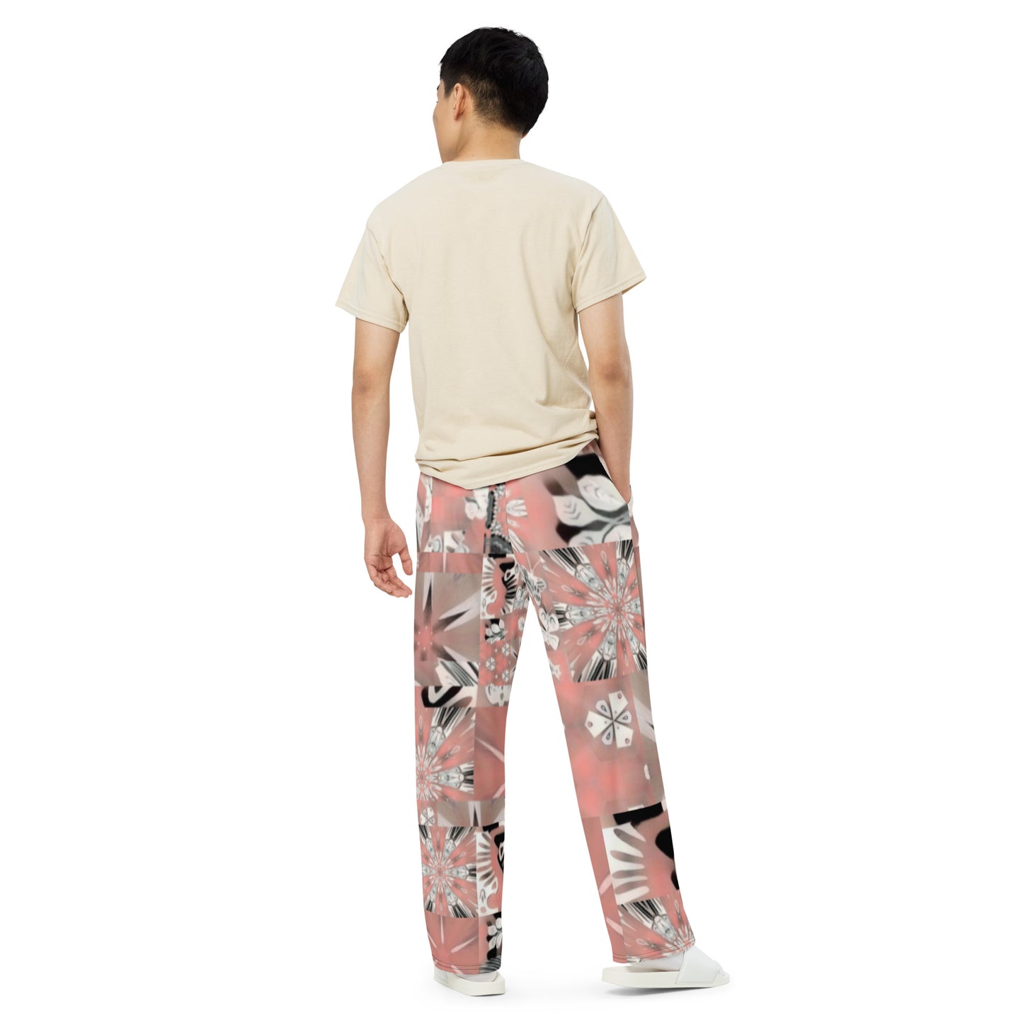 All-over print unisex wide-leg pants