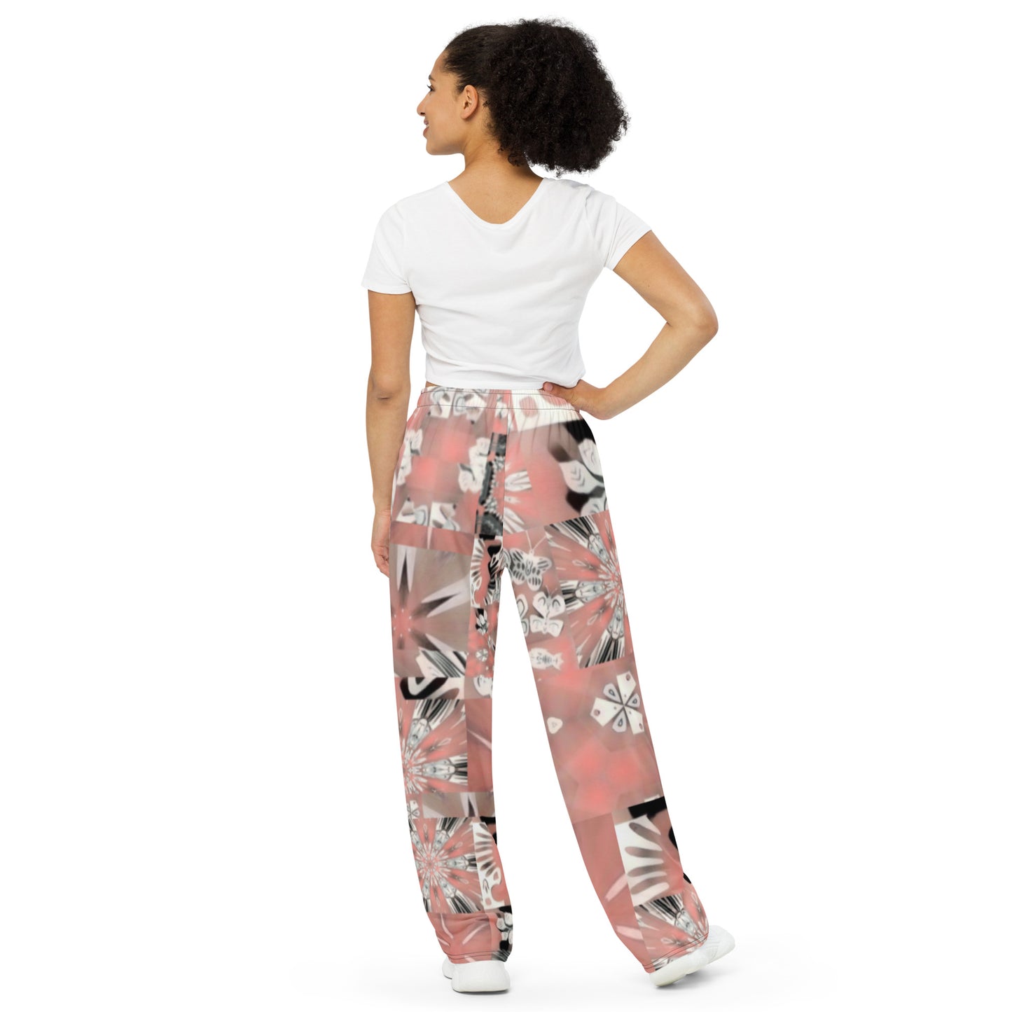 All-over print unisex wide-leg pants