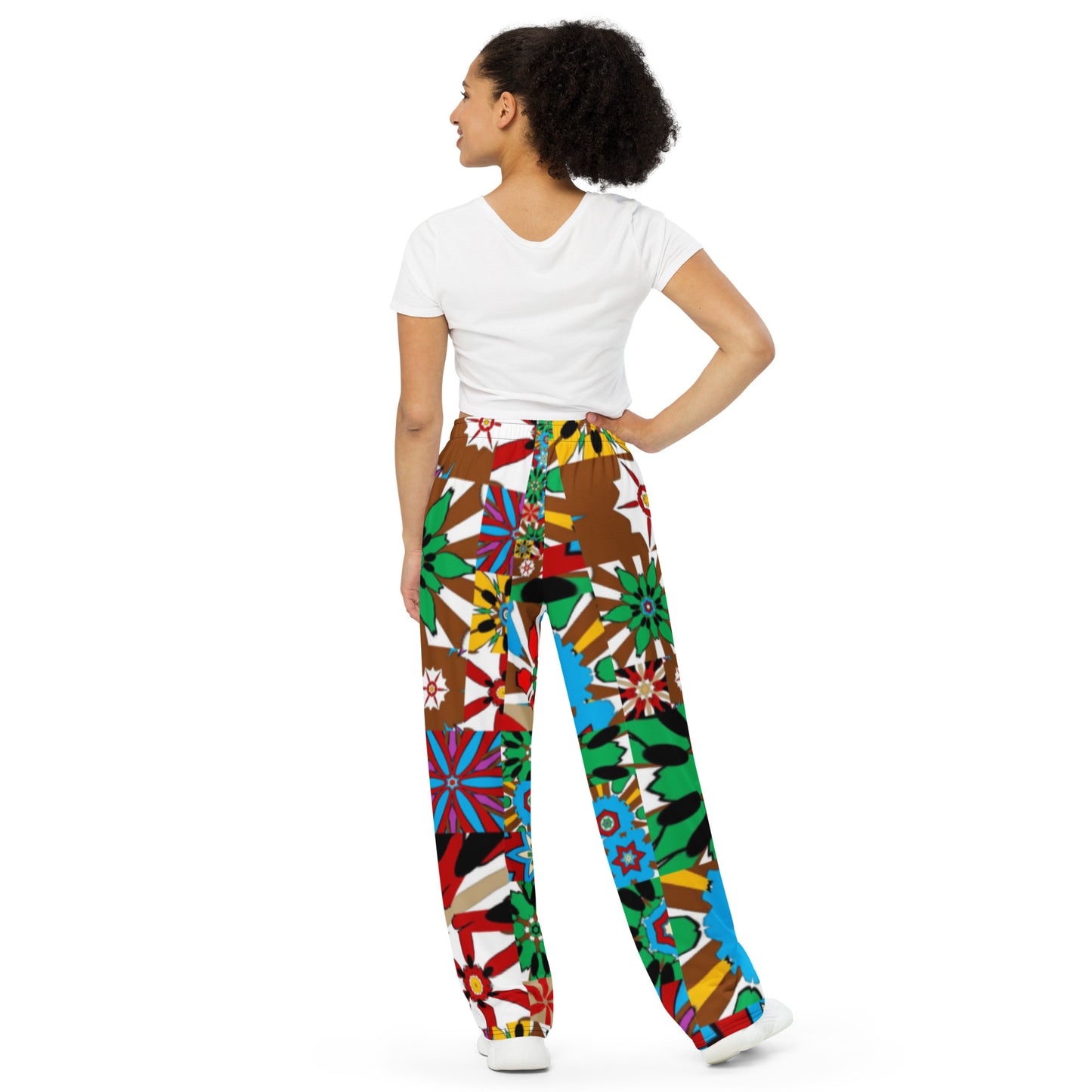 All-over print unisex wide-leg pants