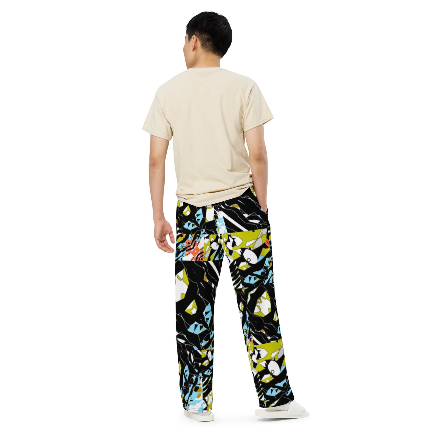 All-over print unisex wide-leg pants