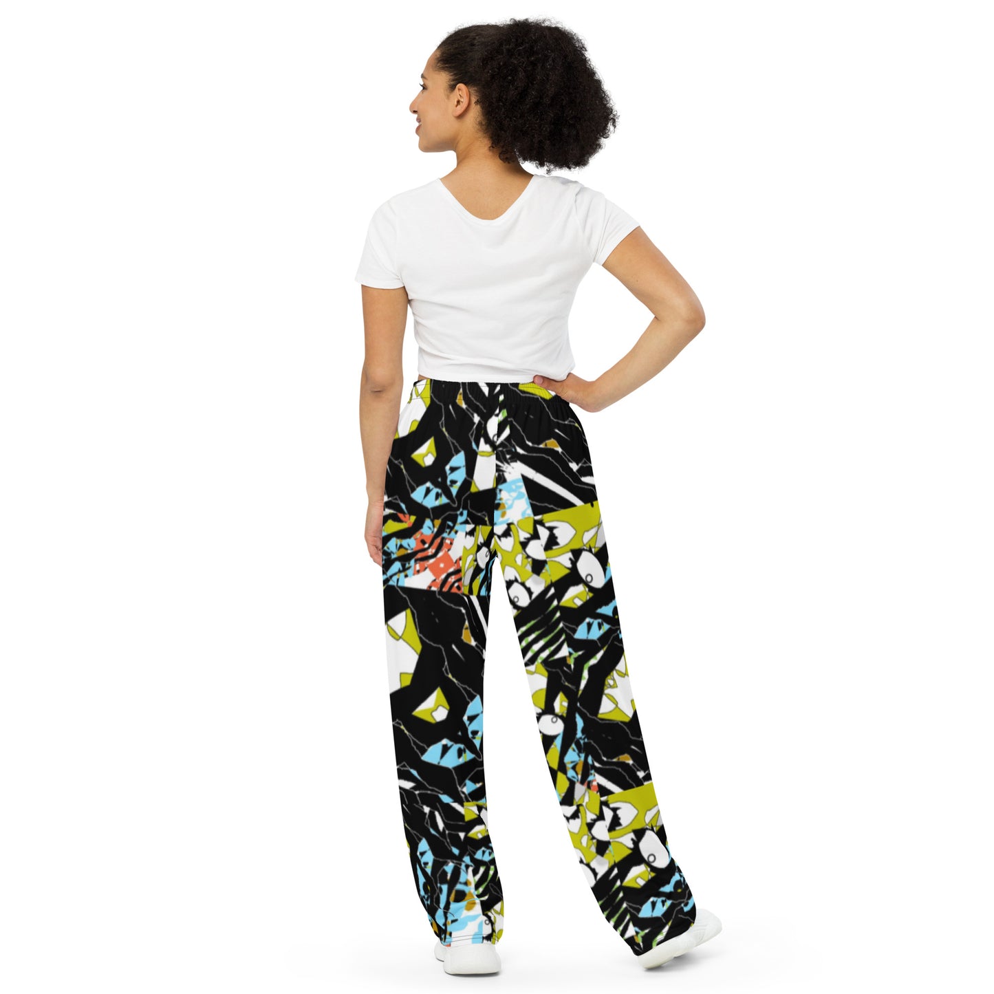 All-over print unisex wide-leg pants