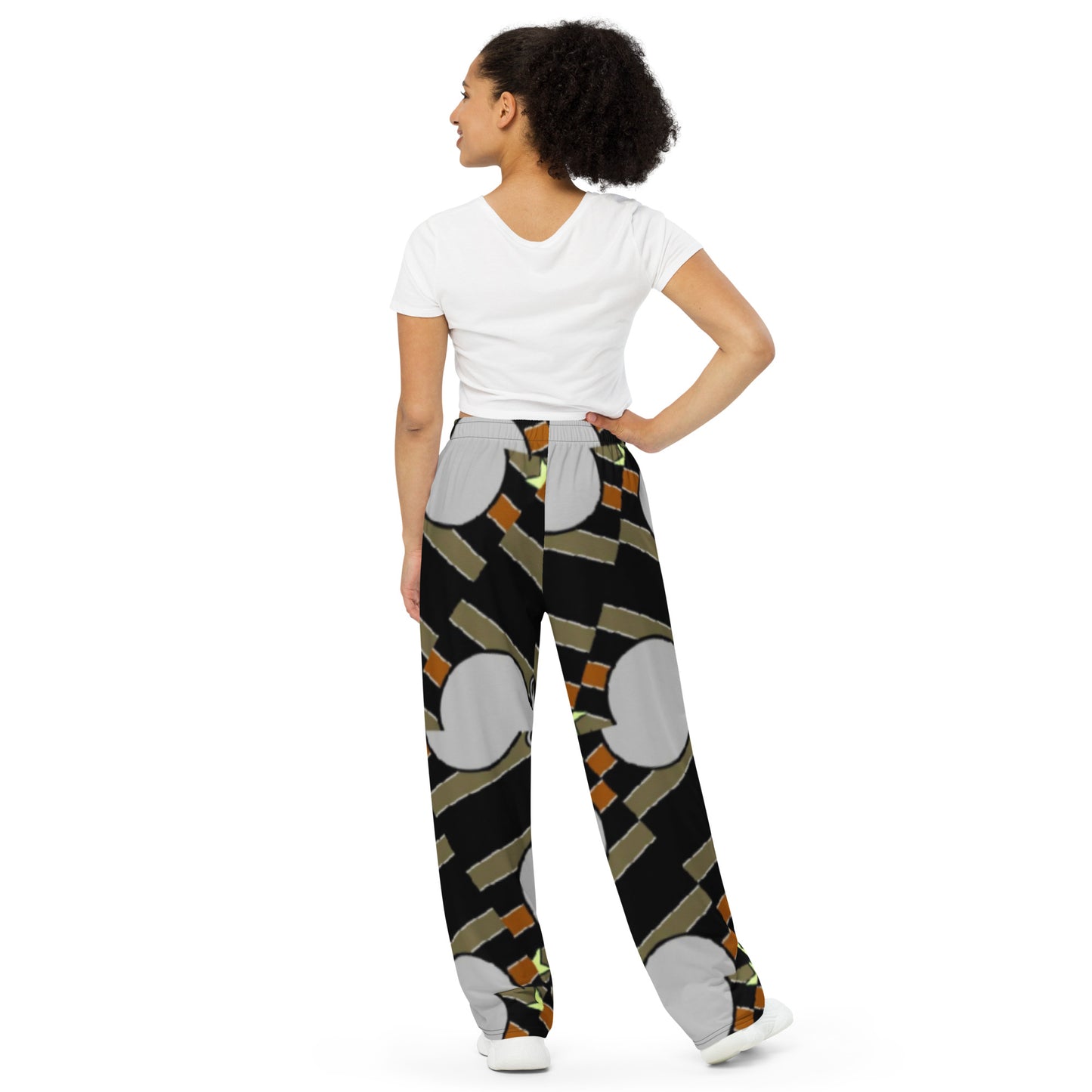 All-over print unisex wide-leg pants