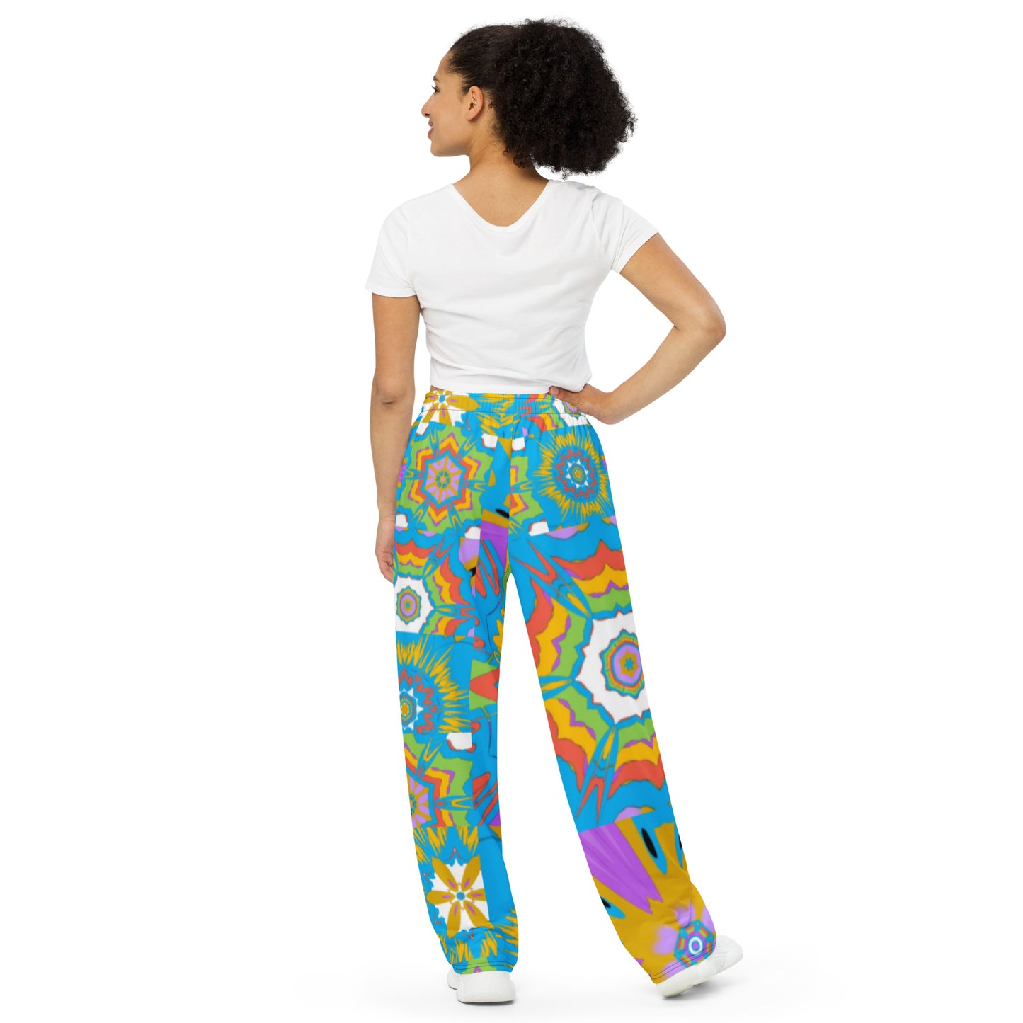 All-over print unisex wide-leg pants