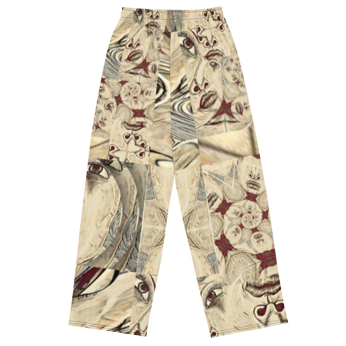 All-over print unisex wide-leg pants